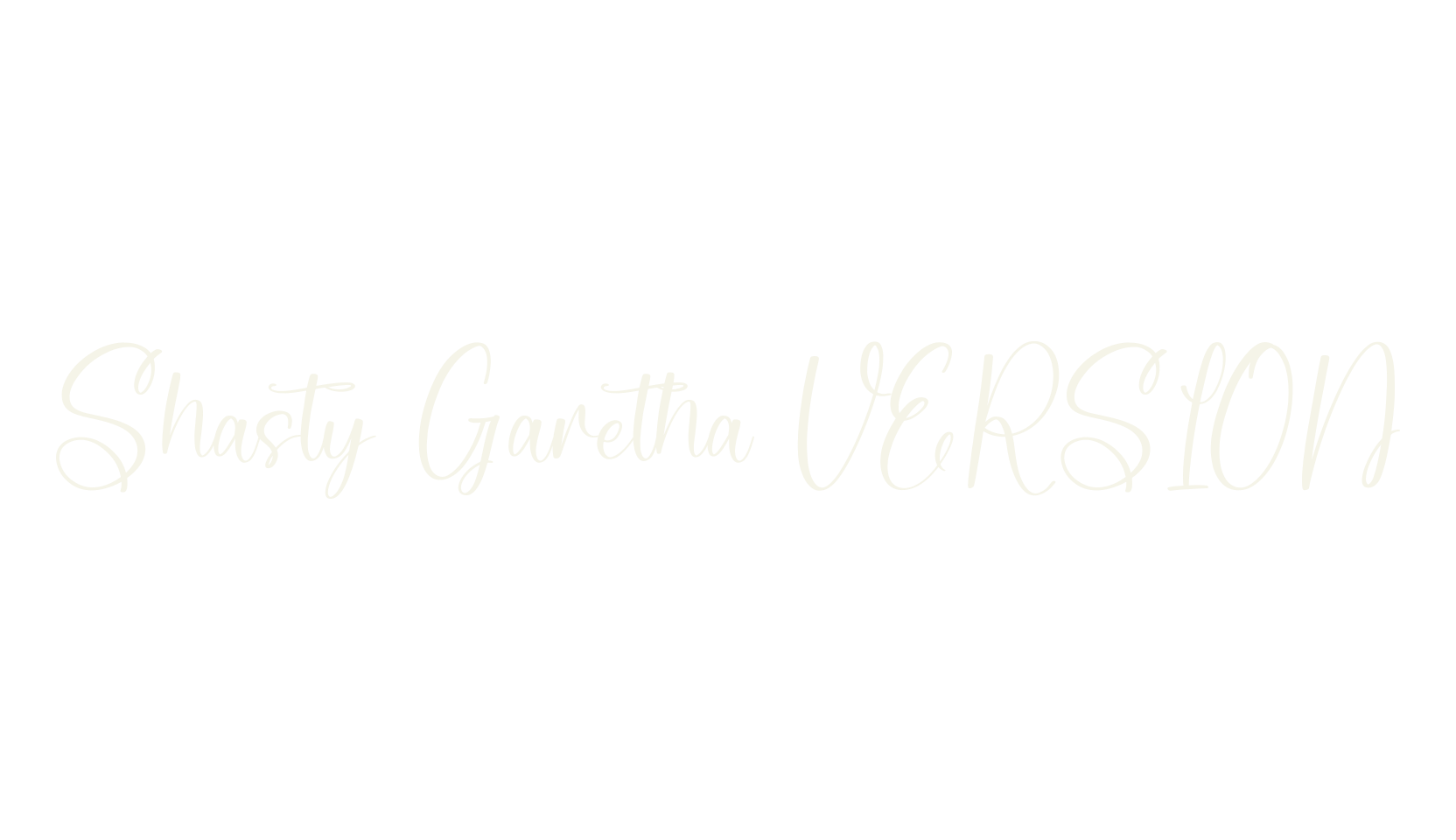 Shasty Garetha VERSION, script font preview