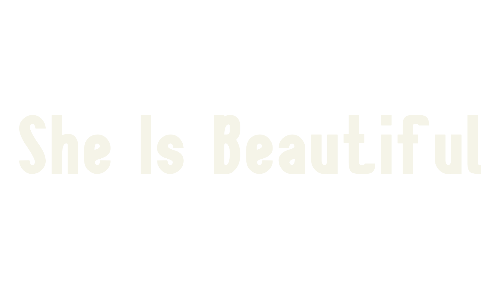 She Is Beautiful, sans font preview