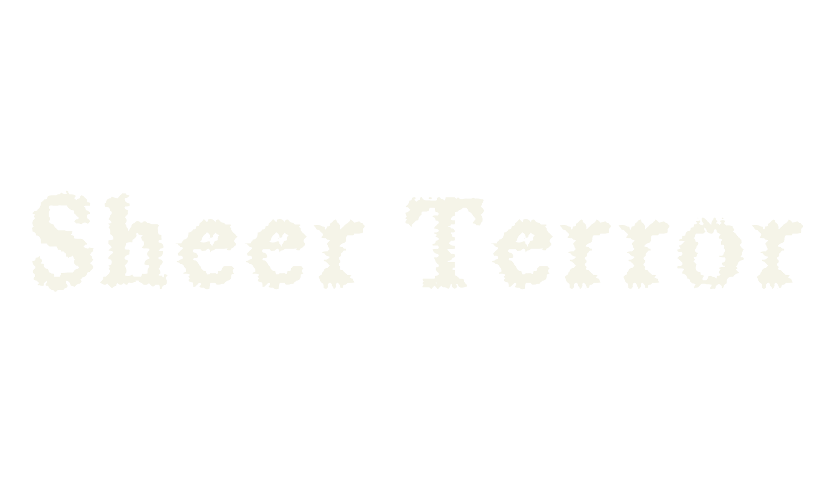 Sheer Terror, spiky font preview