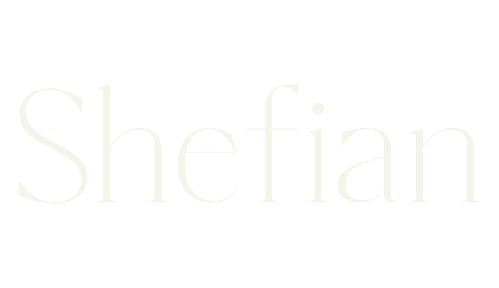 Shefian, serif font preview