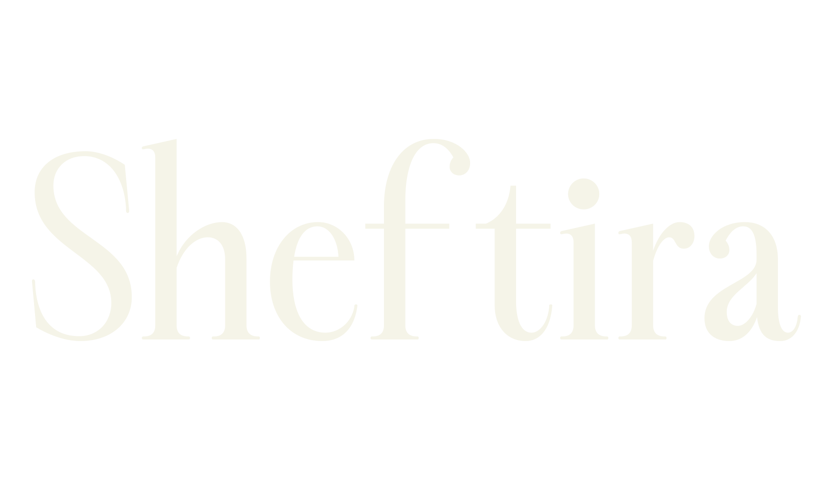 Sheftira, serif font preview