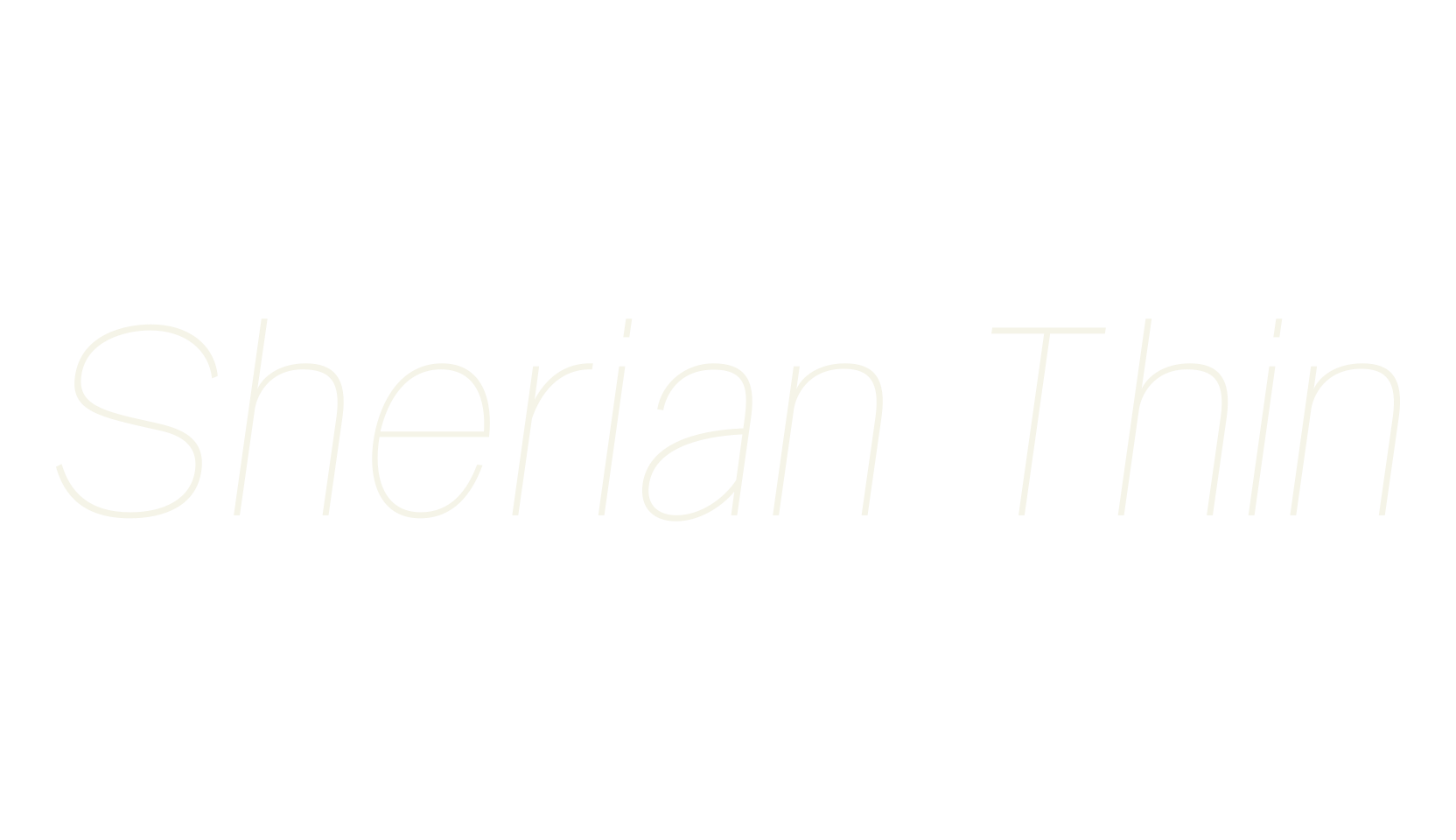 Sherian Thin, thin font preview