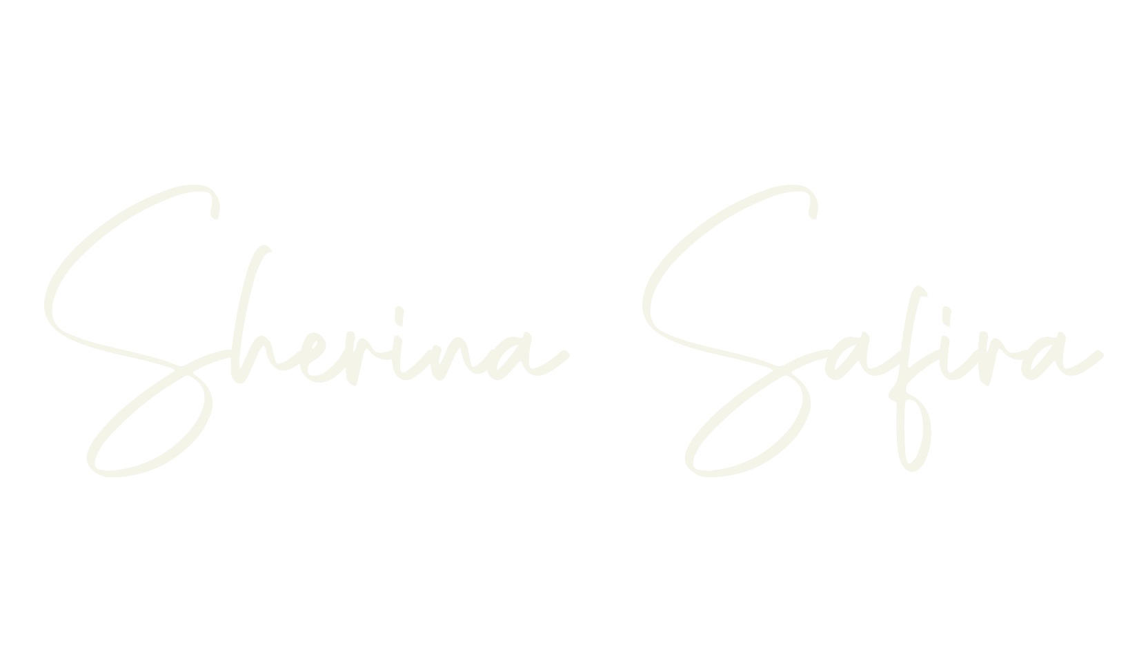 Sherina Safira, signature font preview