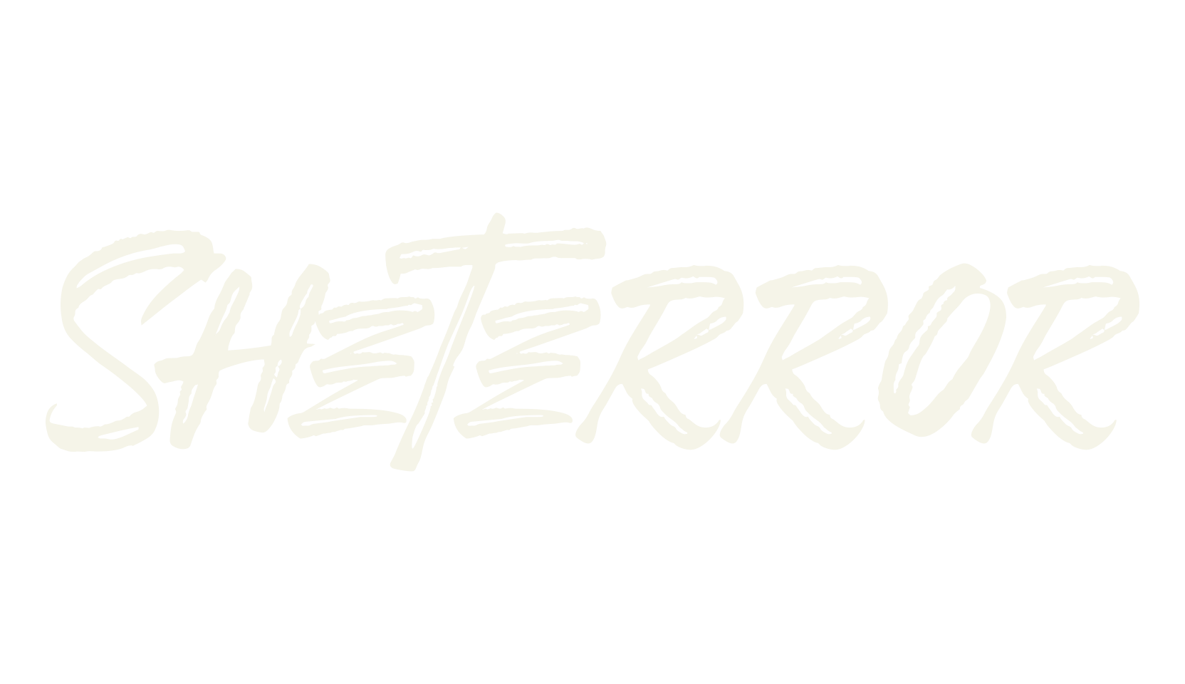 SheTerror, paintbrush font preview