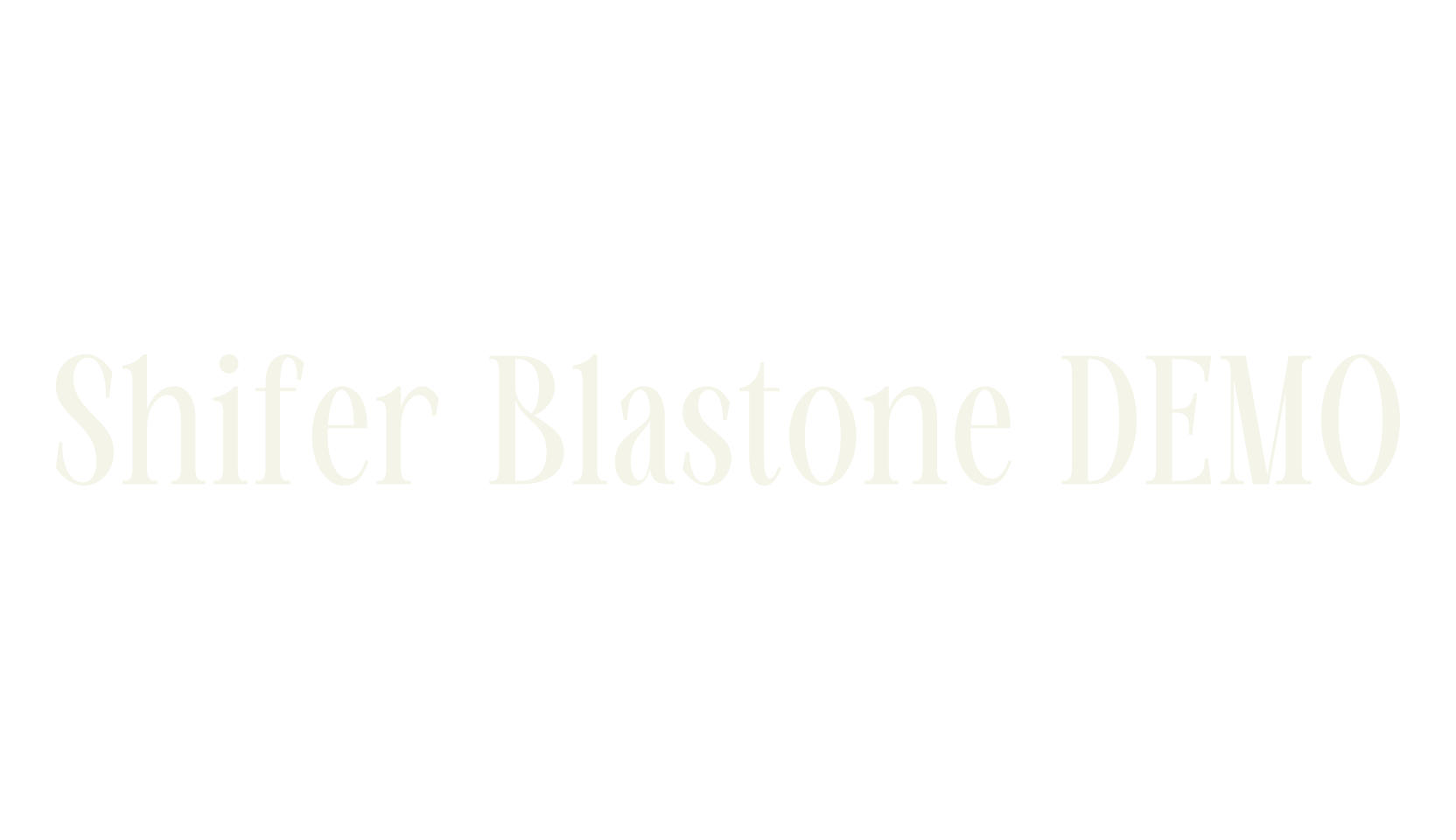 Shifer Blastone DEMO, cool font preview