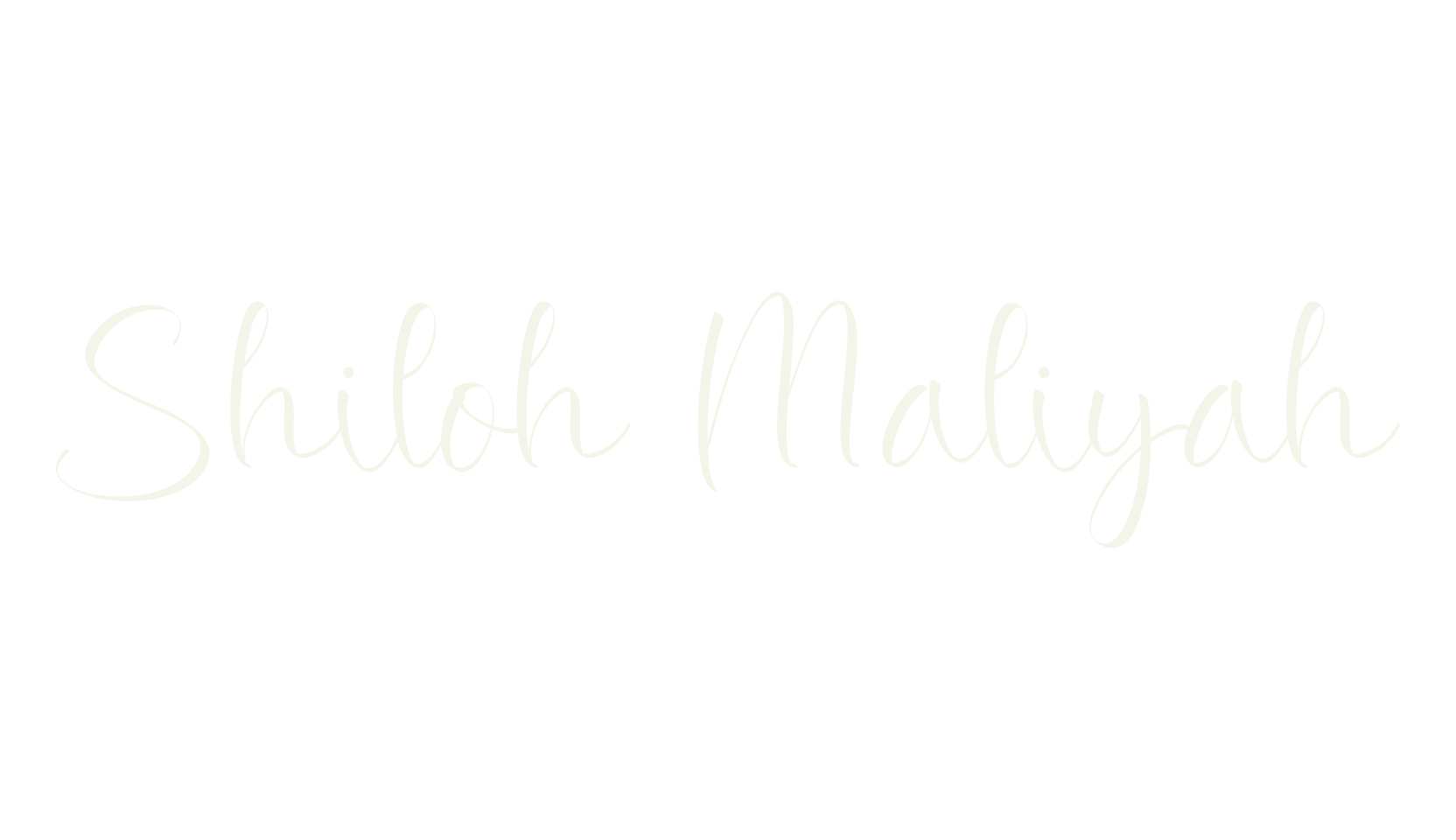 Shiloh Maliyah, handwriting font preview