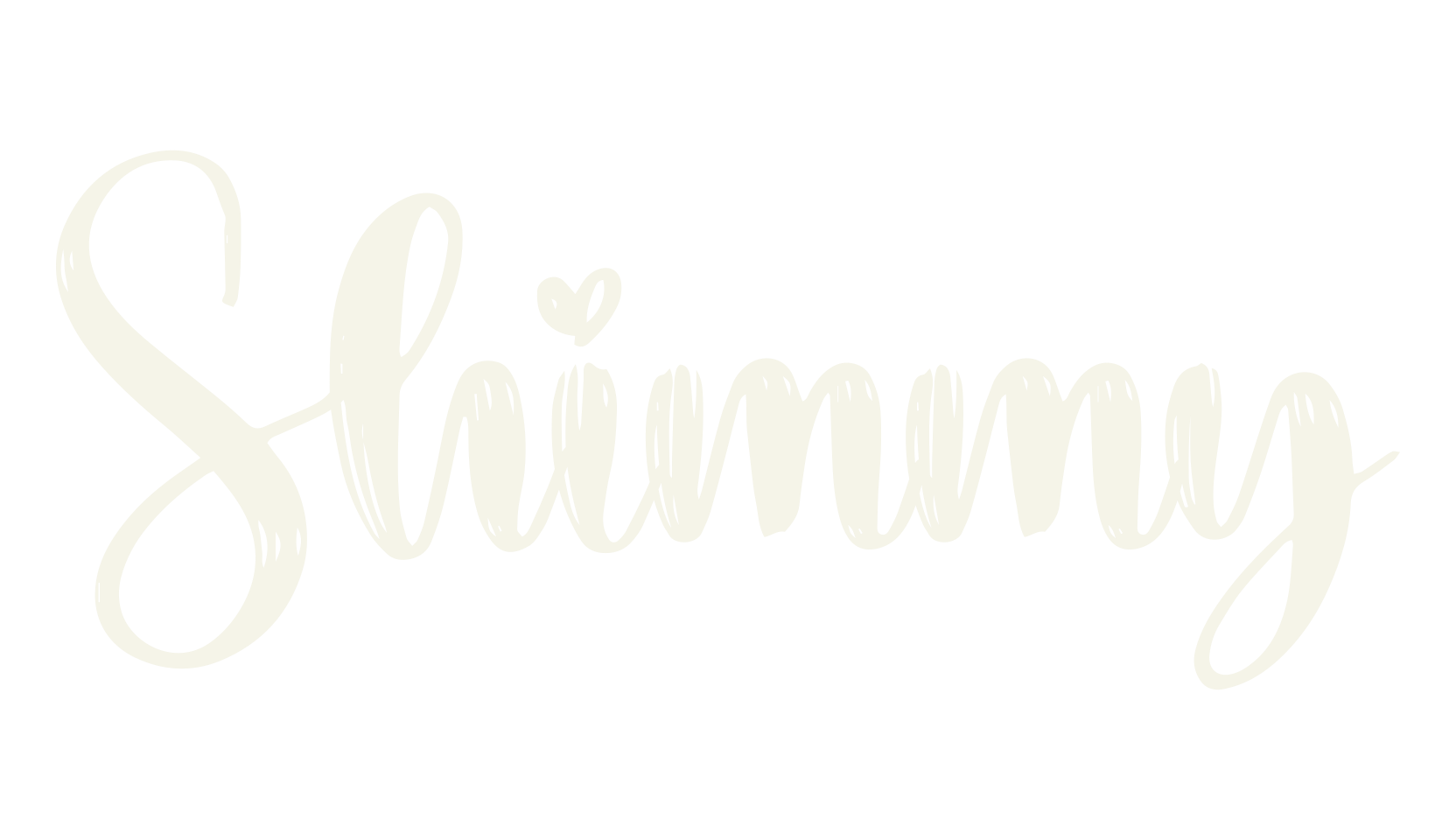 Shimmy, calligraphy font preview
