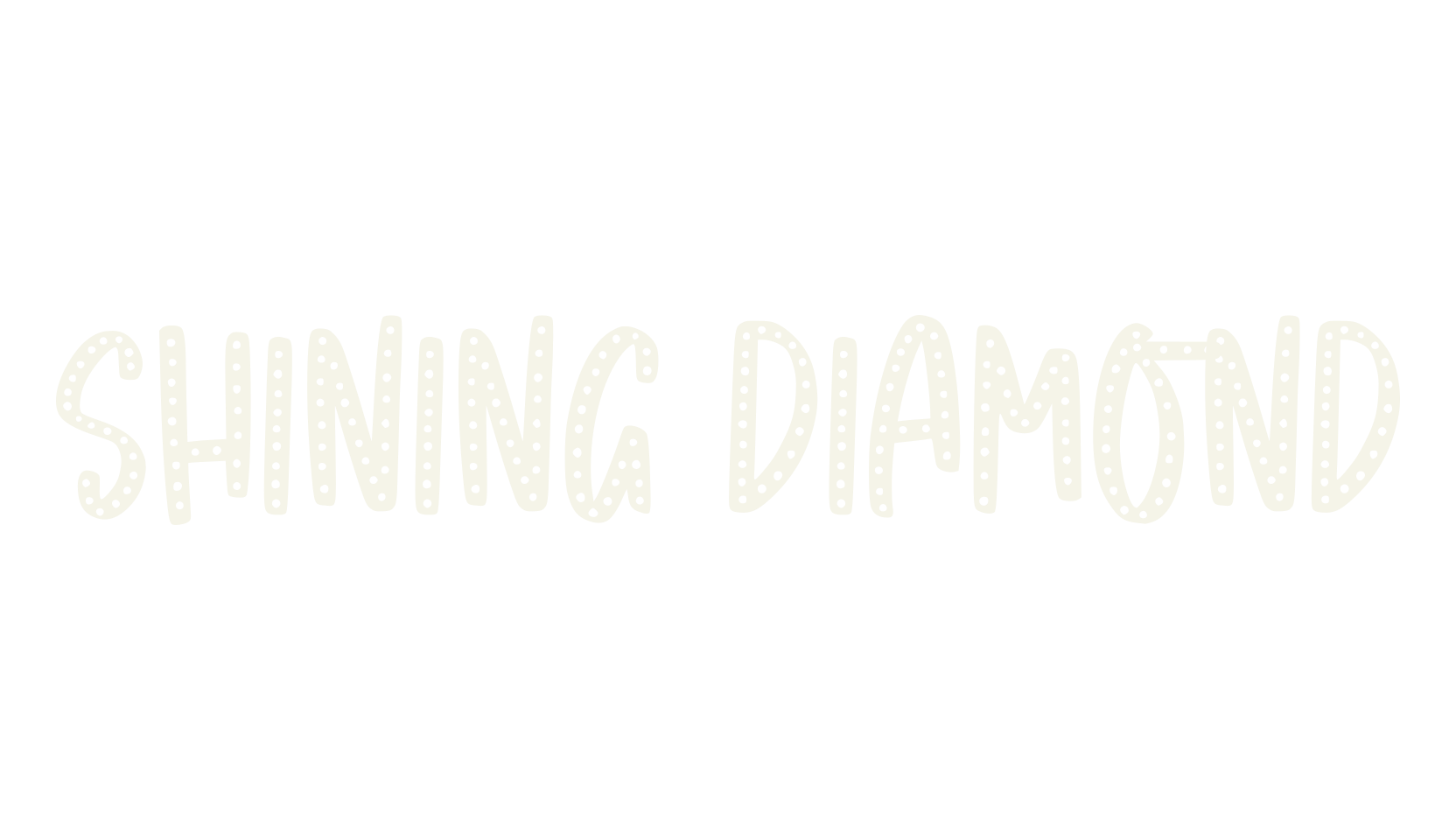 Shining Diamond, beach font preview