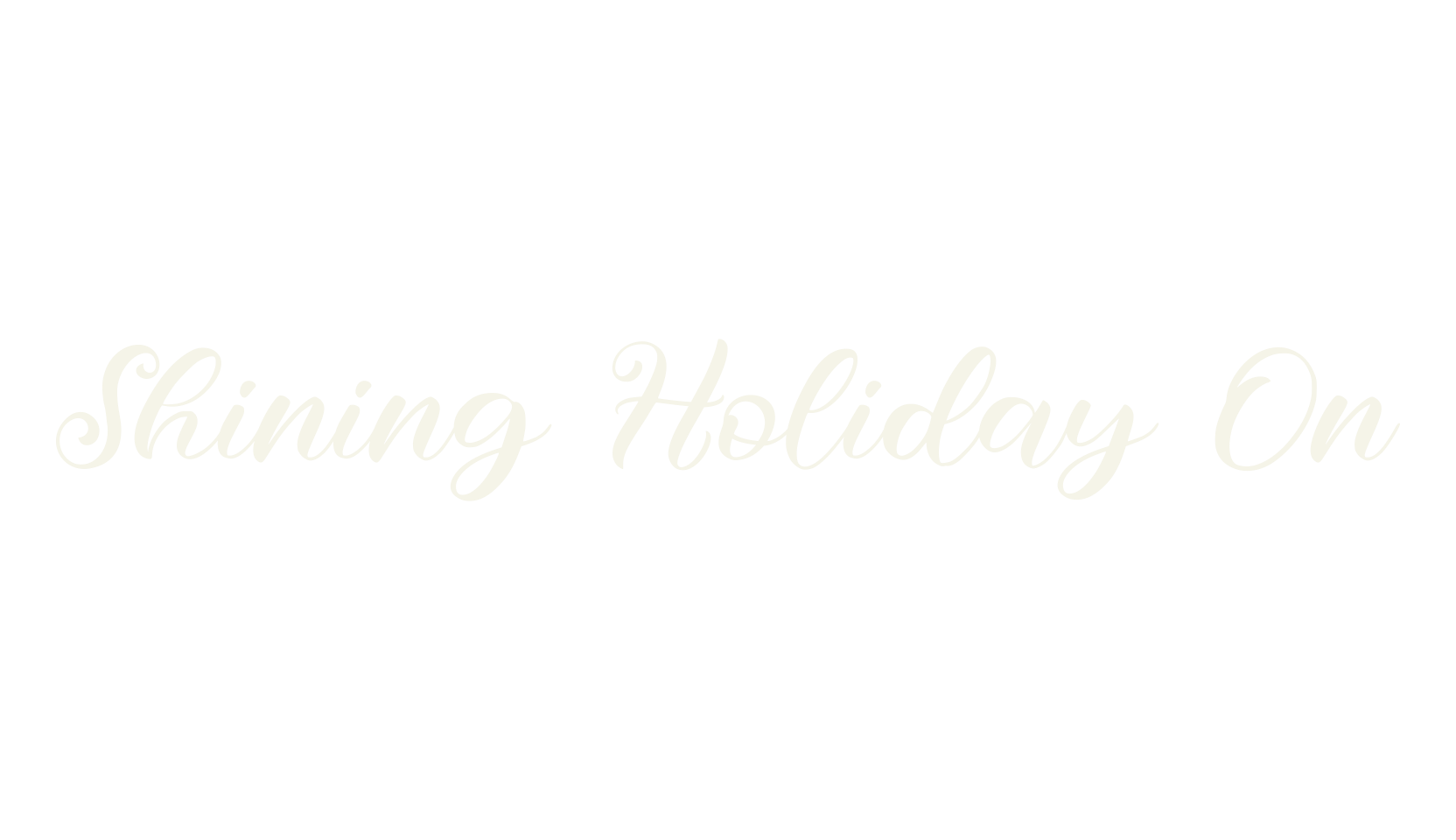 Shining Holiday On, calligraphy font preview