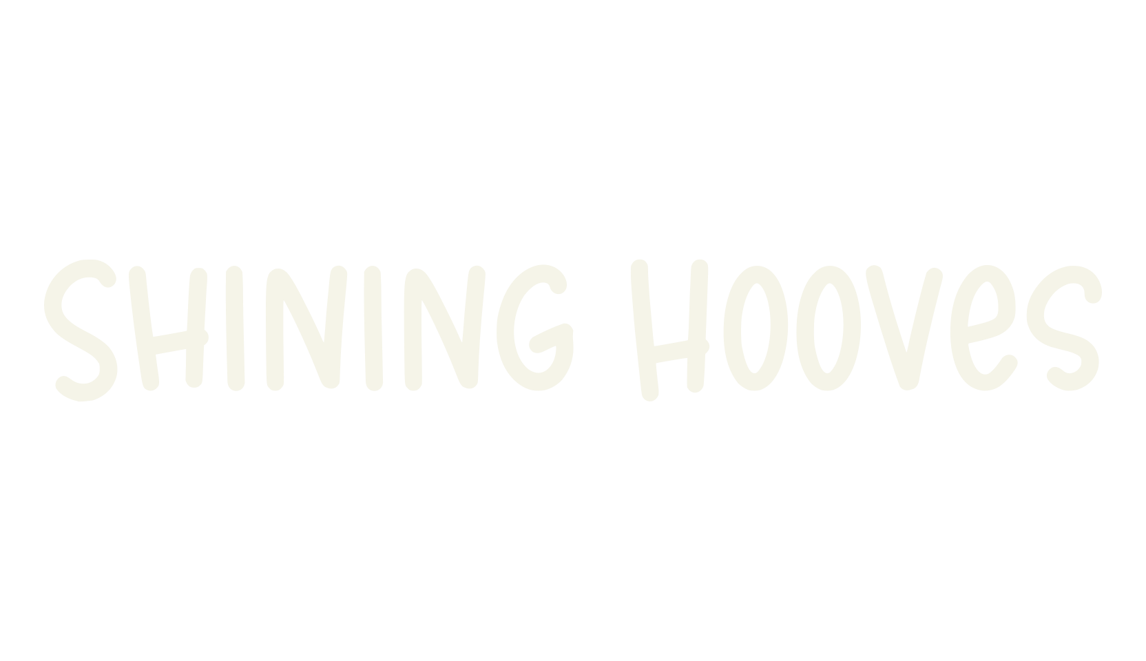 Shining Hooves, lettering font preview