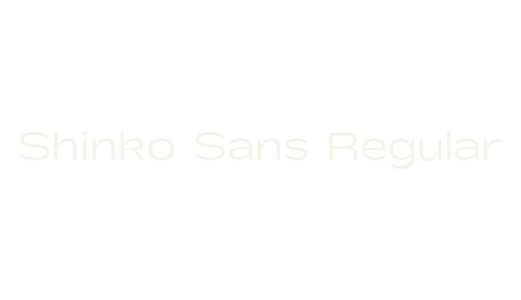 Shinko Sans Regular, sans serif font preview
