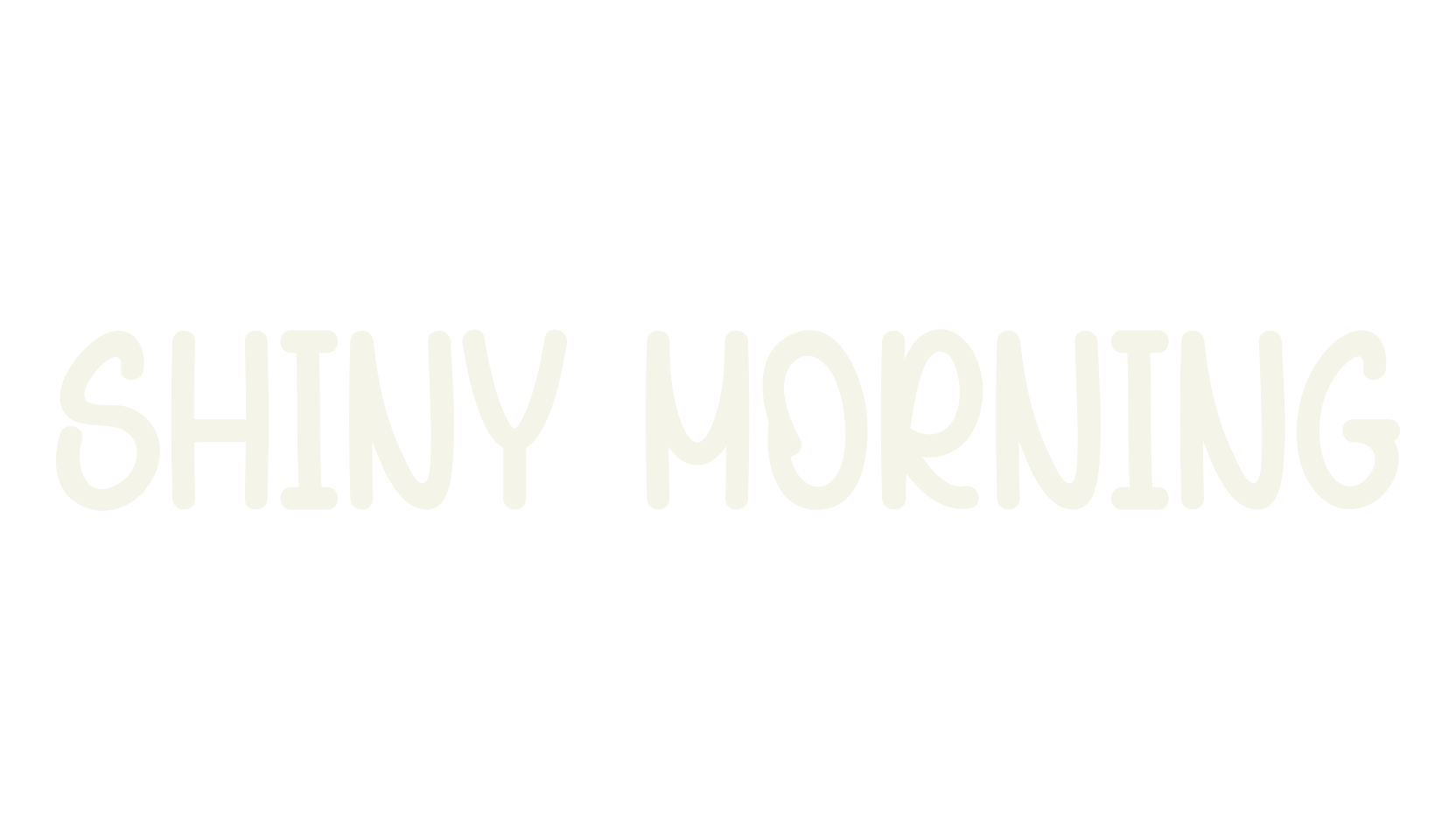 Shiny Morning, script font preview
