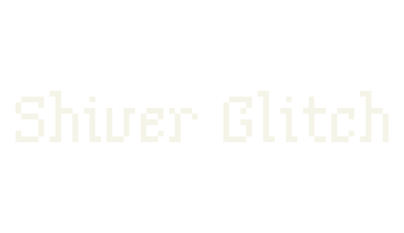 Shiver Glitch, pixel font preview