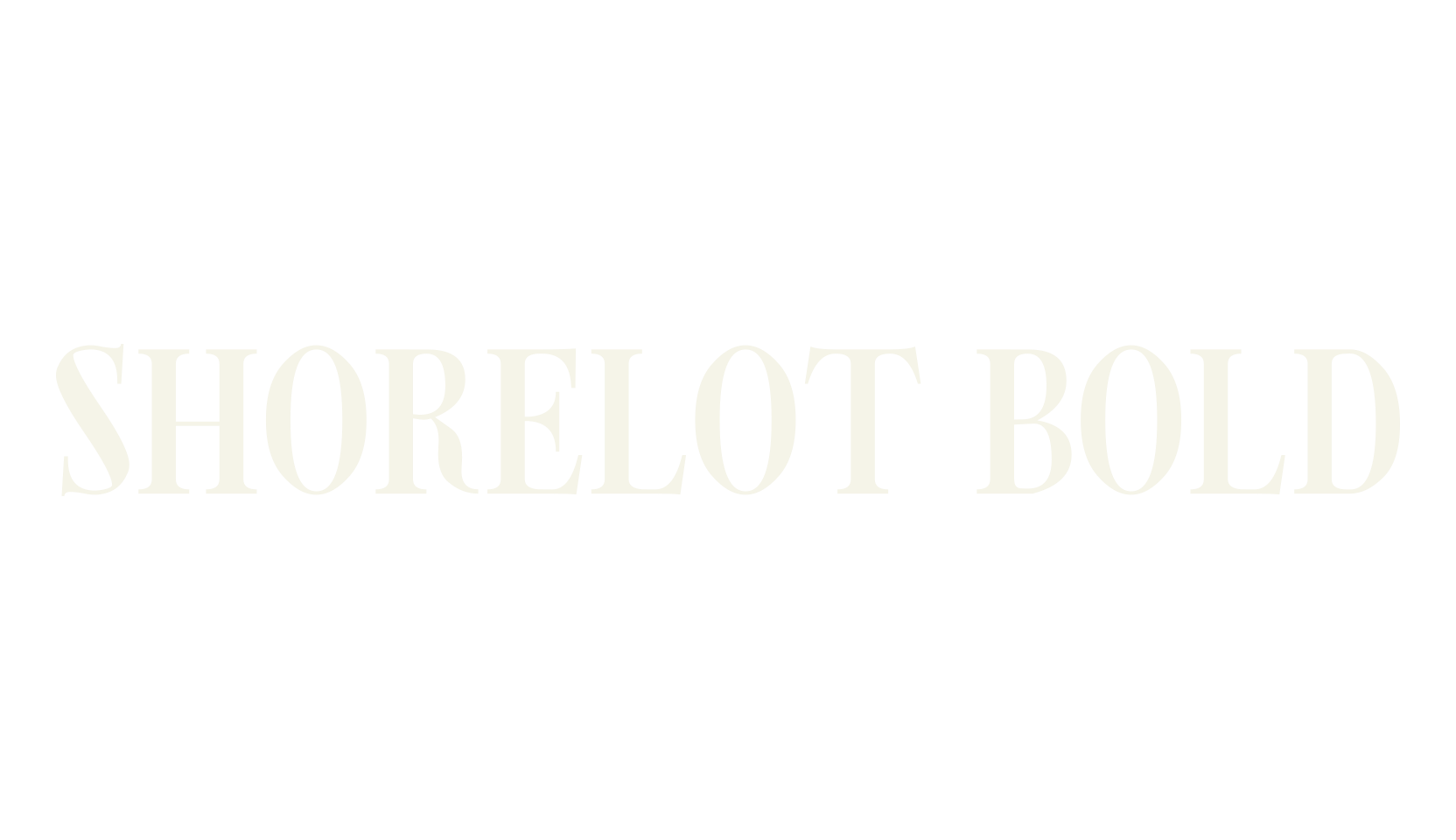 Shorelot Bold, modern font preview
