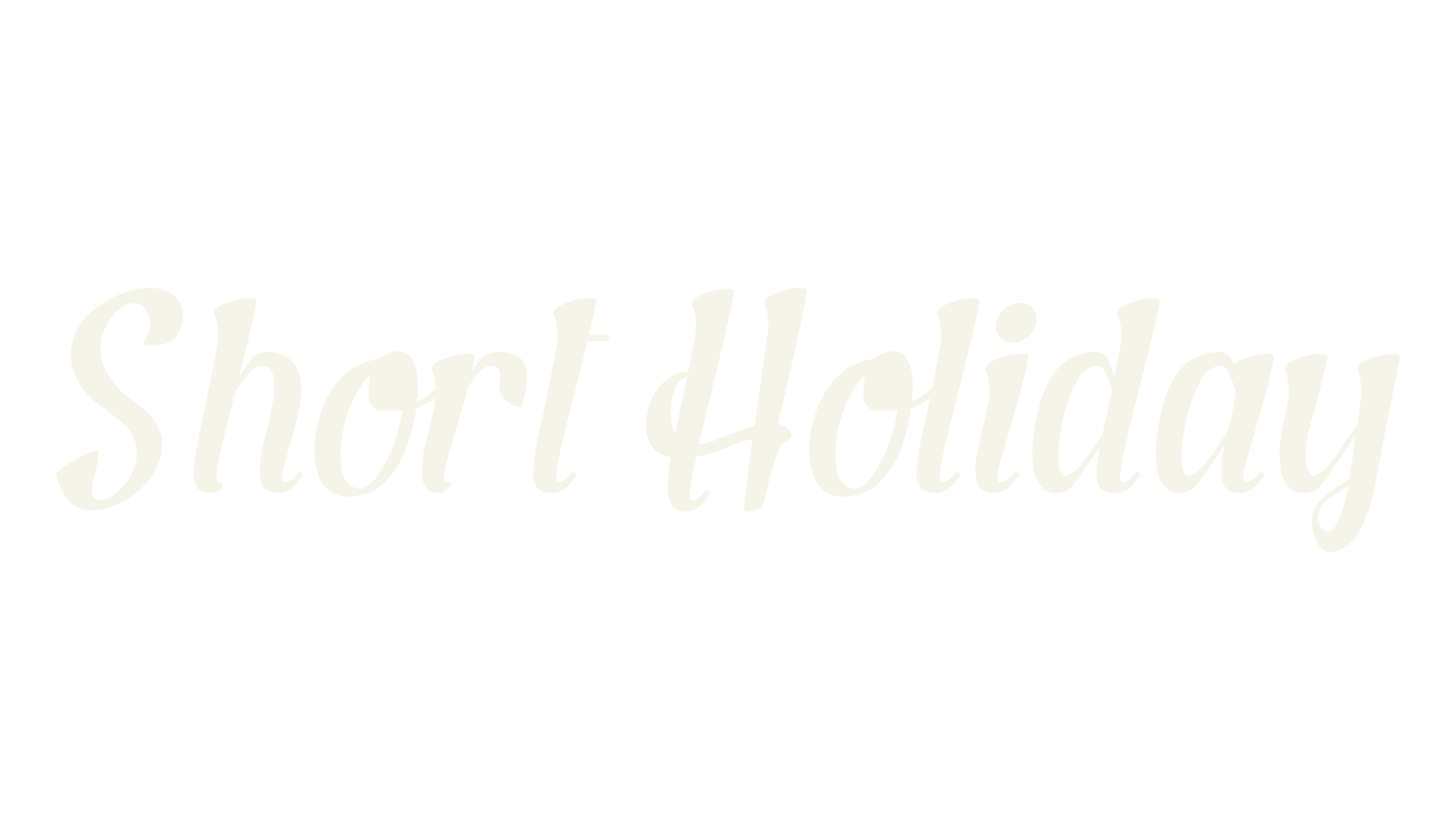 Short Holiday, modern font preview