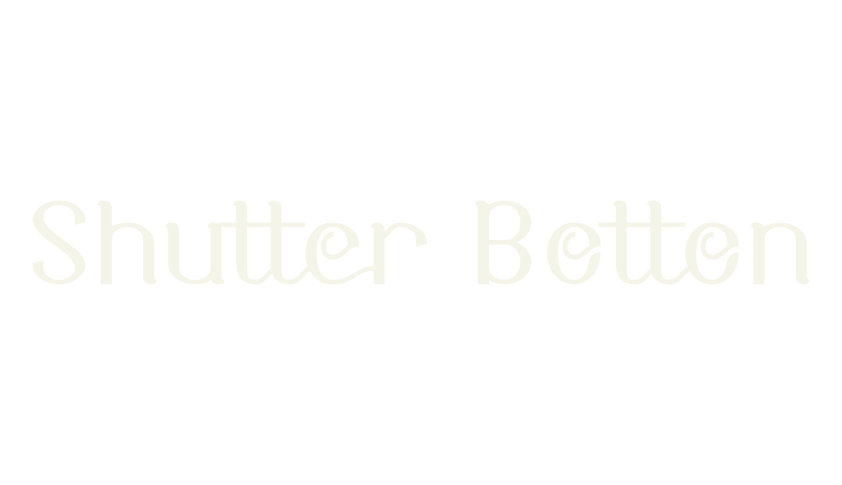 Shutter Botton, artistic font preview