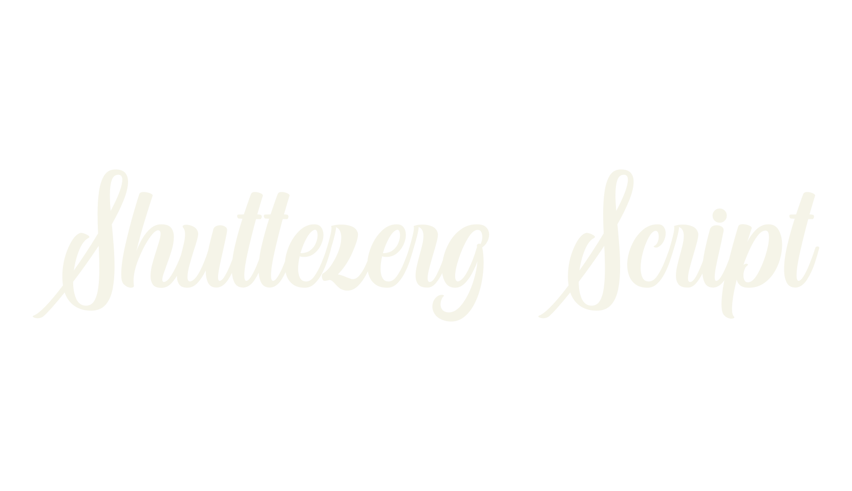 Shuttezerg Script, script font preview