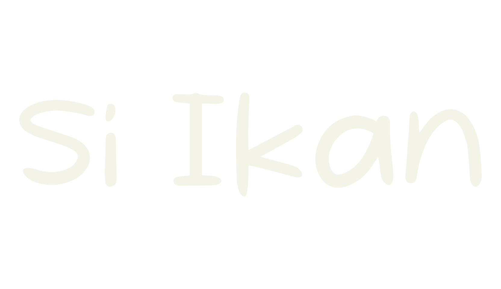 Si Ikan, handwritten font preview