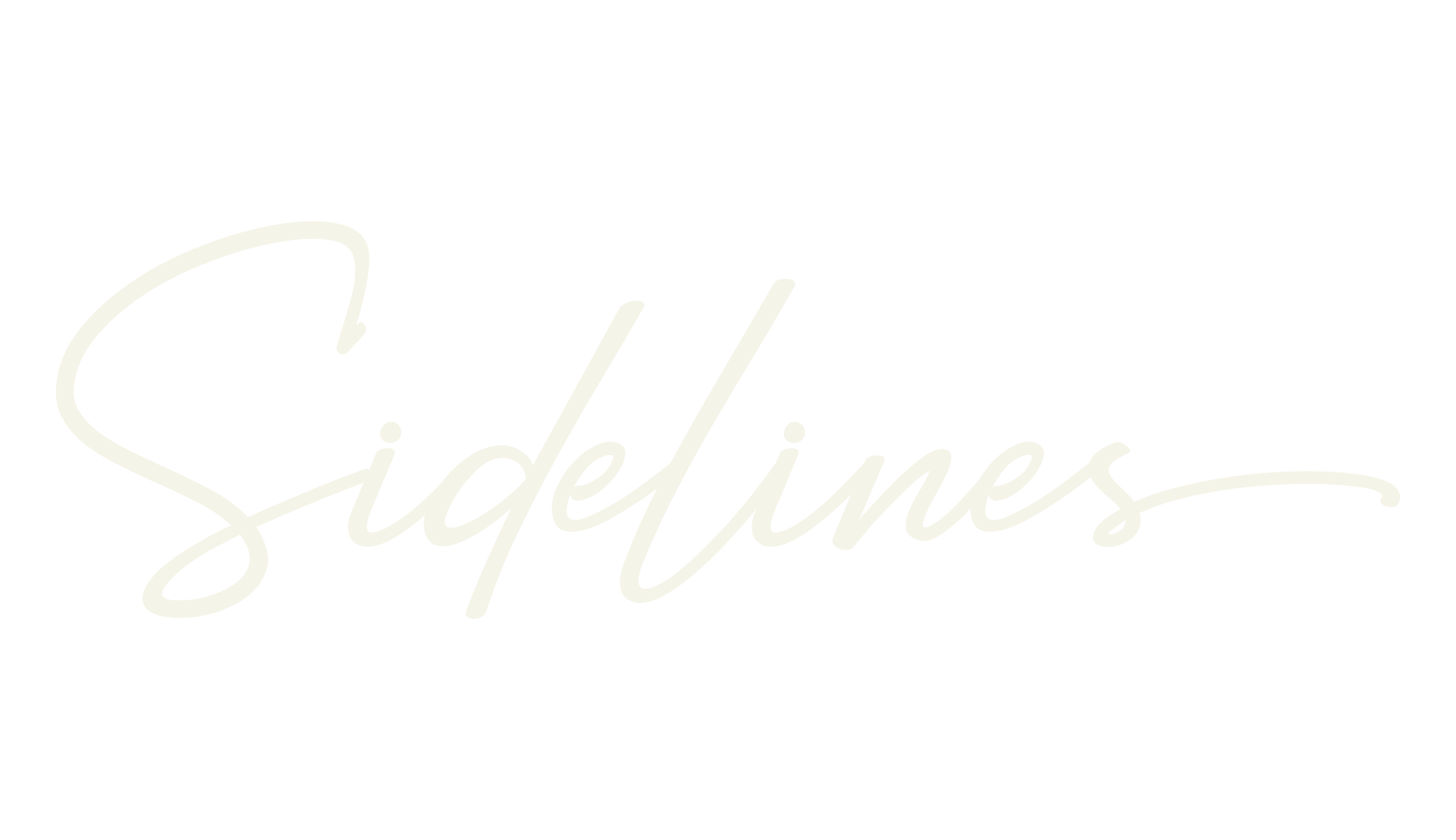 Sidelines, cursive font preview