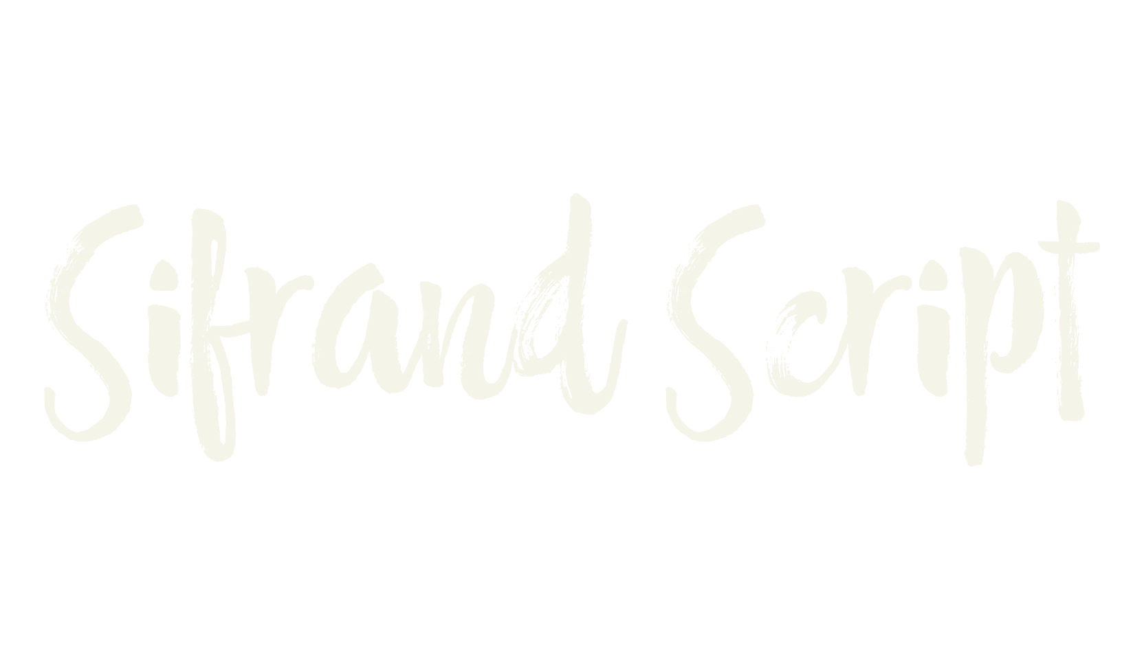 Sifrand Script, brush font preview