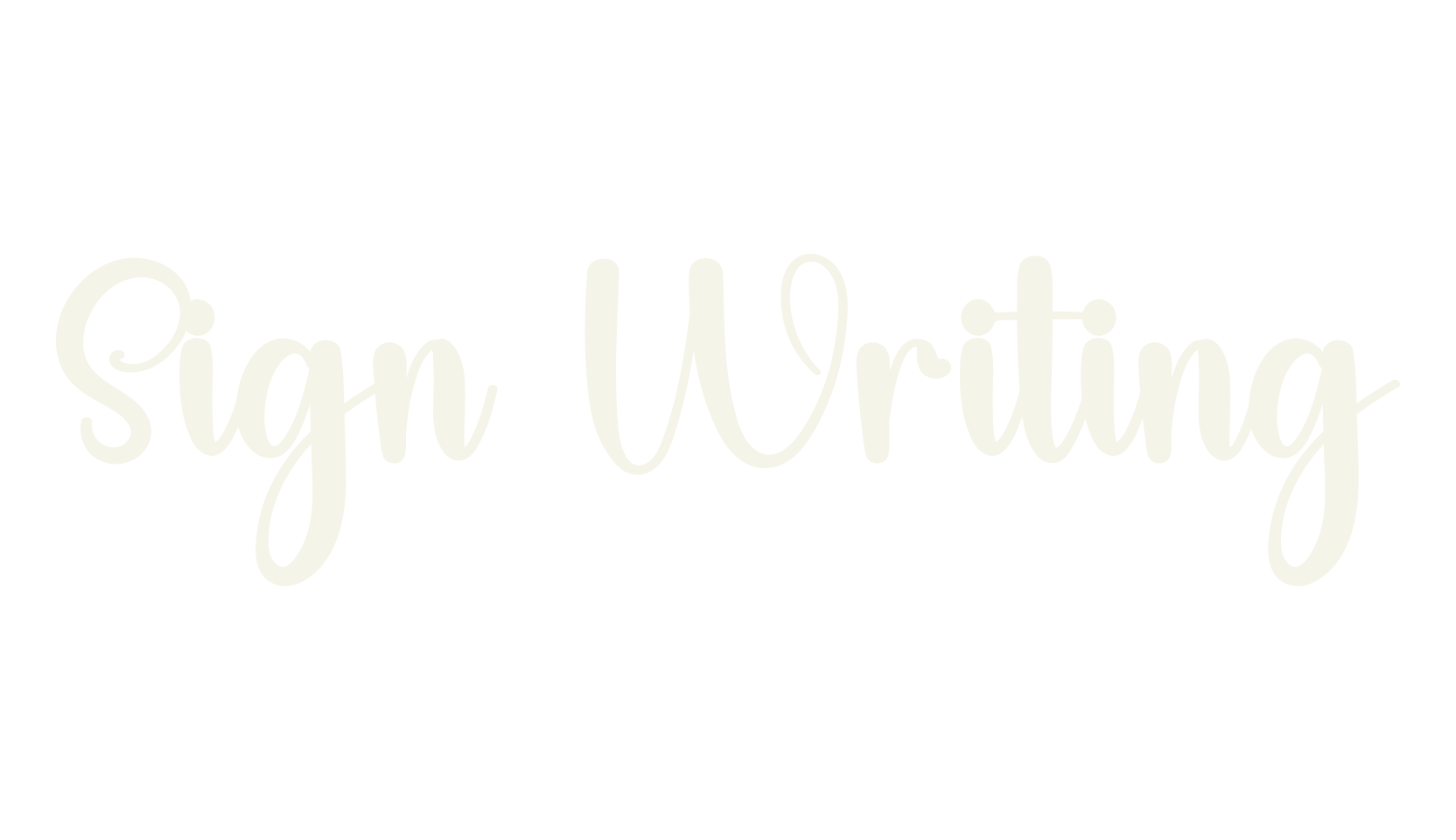 Sign Writing, handwriting font preview