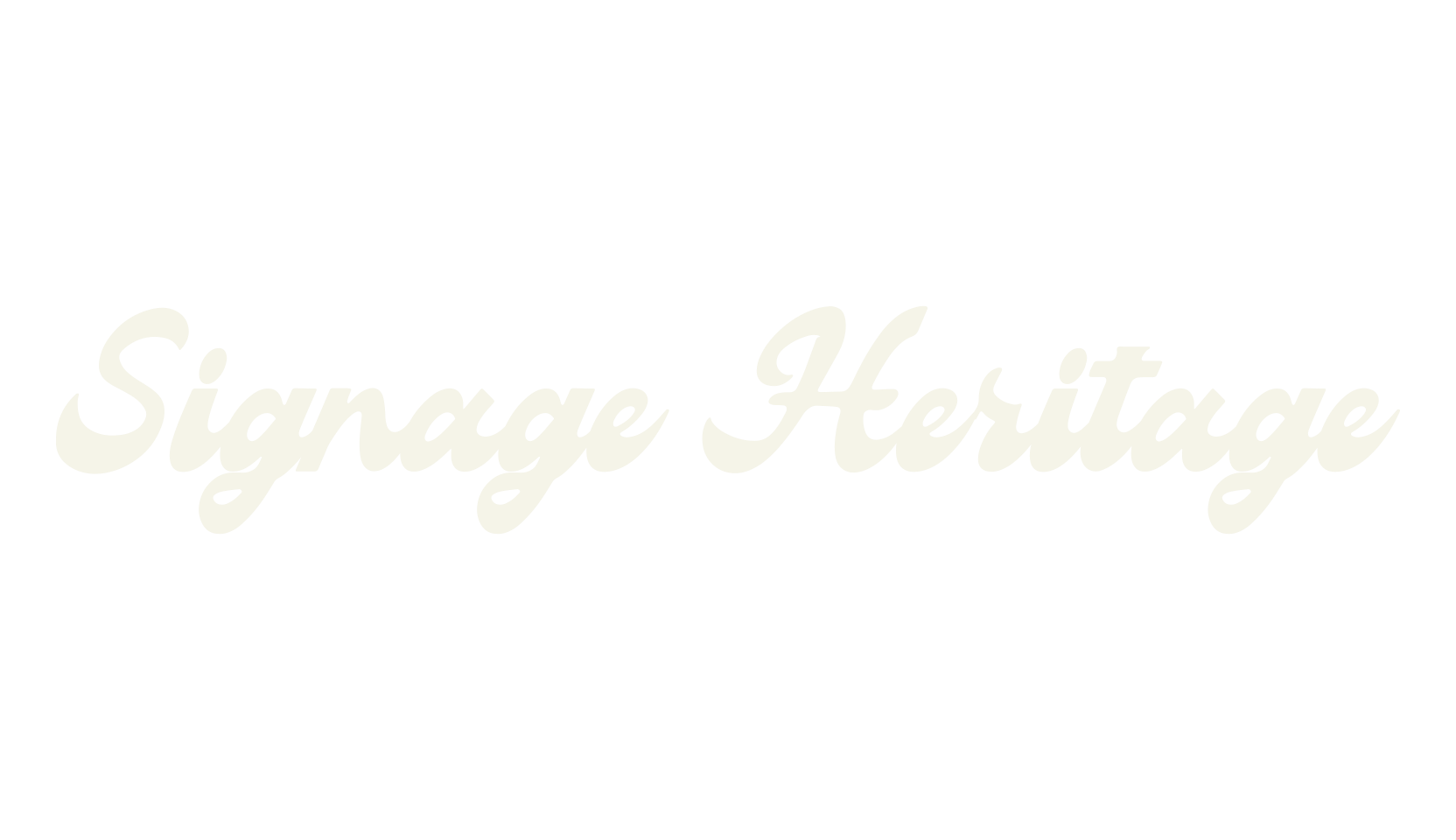 Signage Heritage, cursive font preview