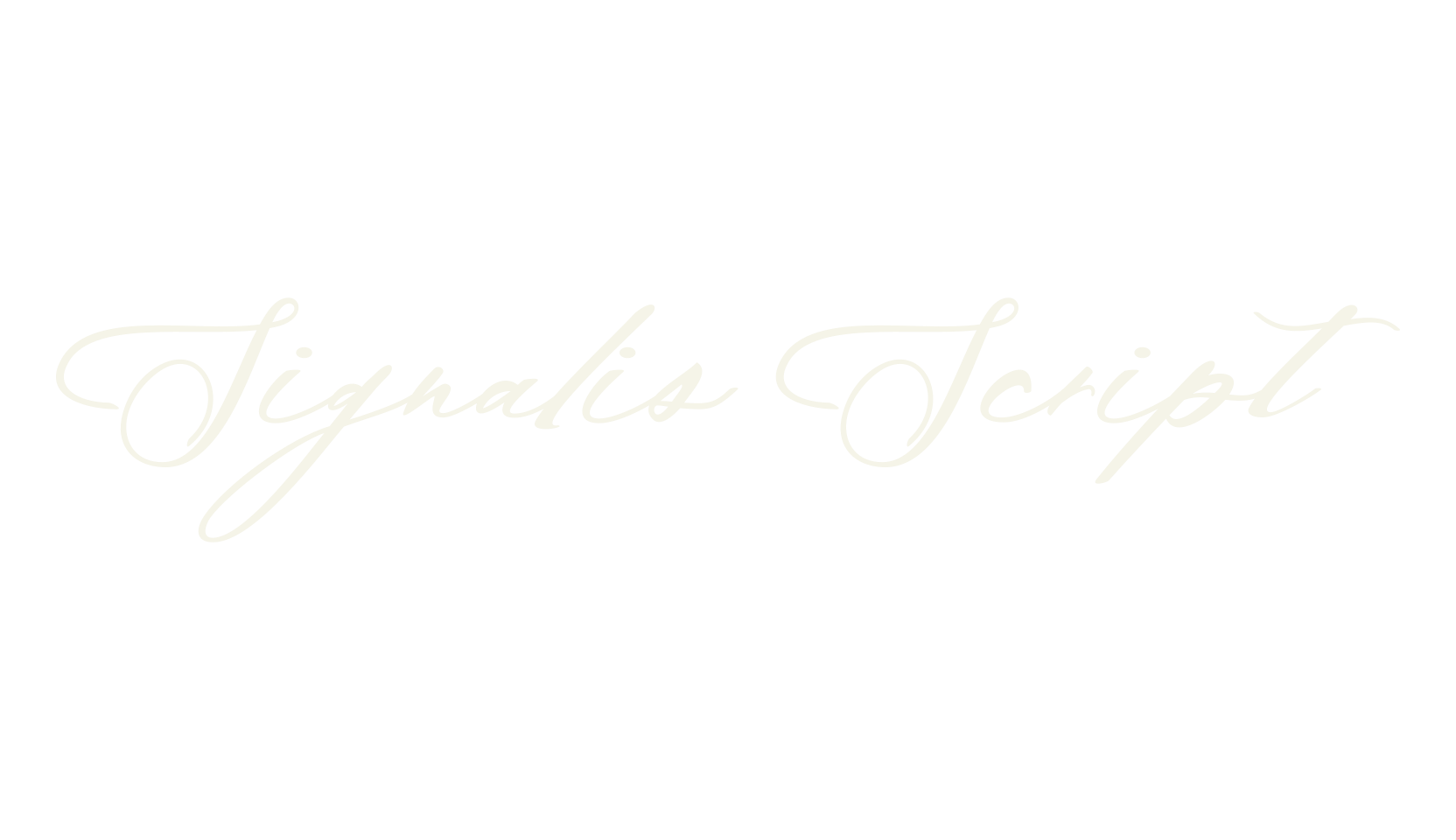 Signalis Script, signature font preview