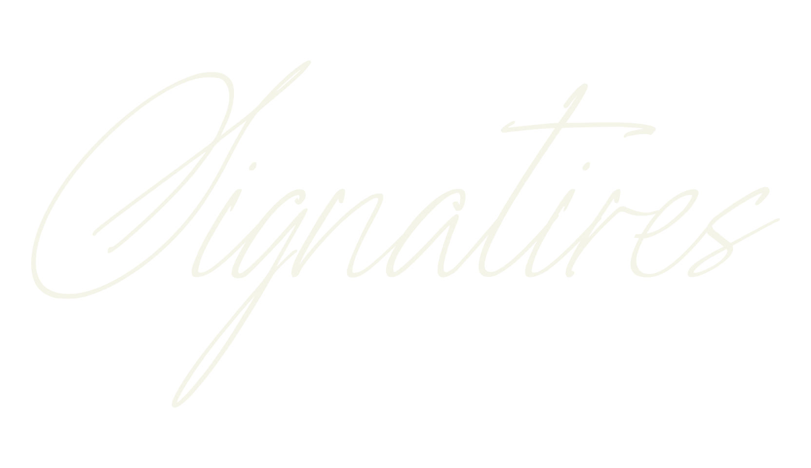 Signatires, handwritten font preview