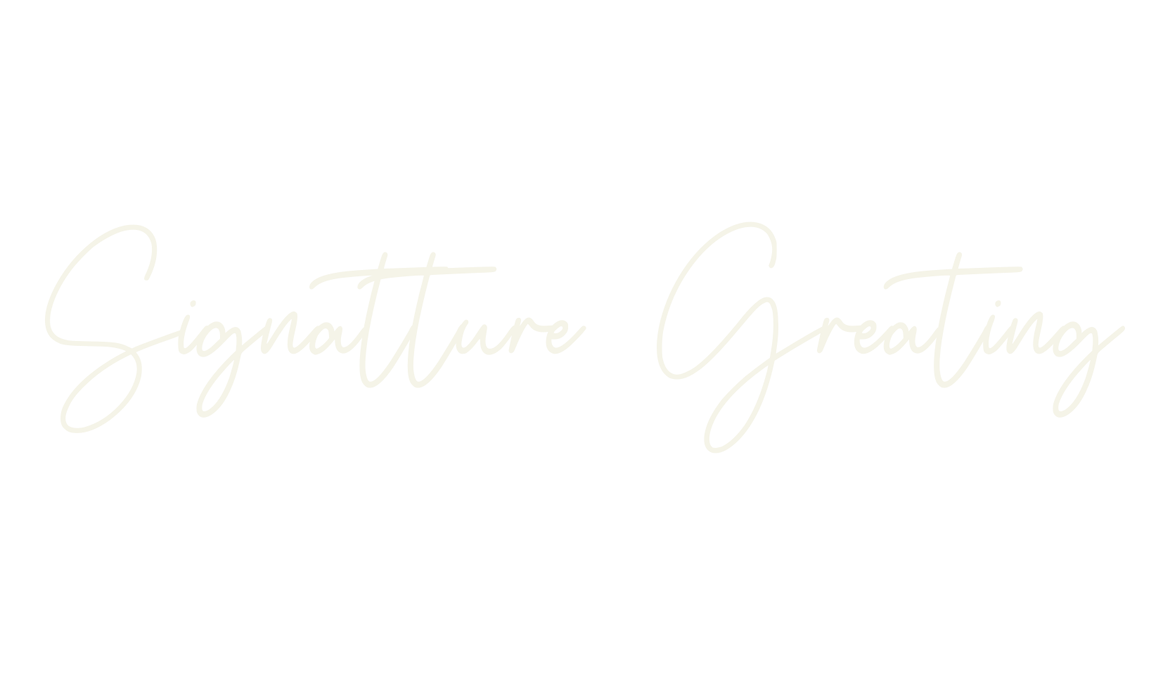 Signatture Greating, typewriter font preview