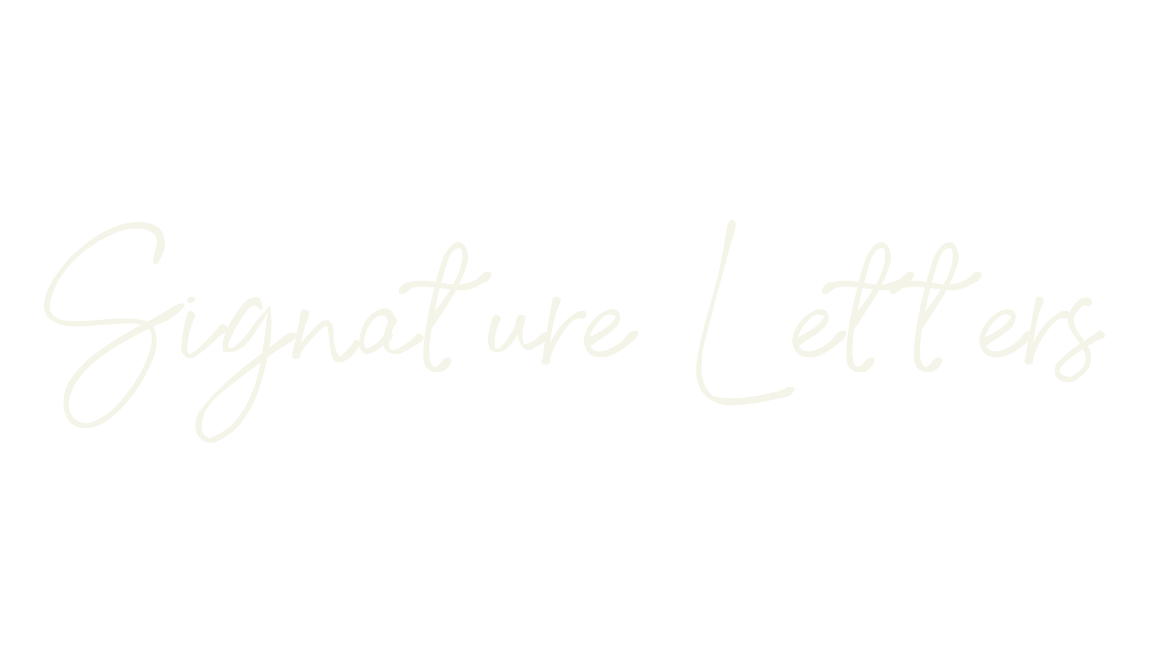 Signature Letters, calligraphy font preview