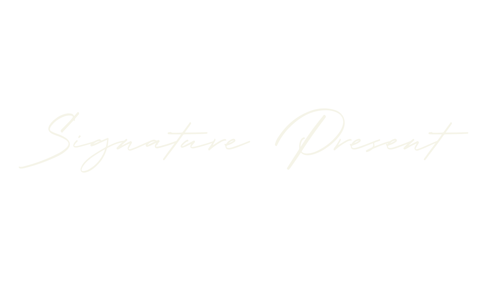 Signature Present, signature font preview