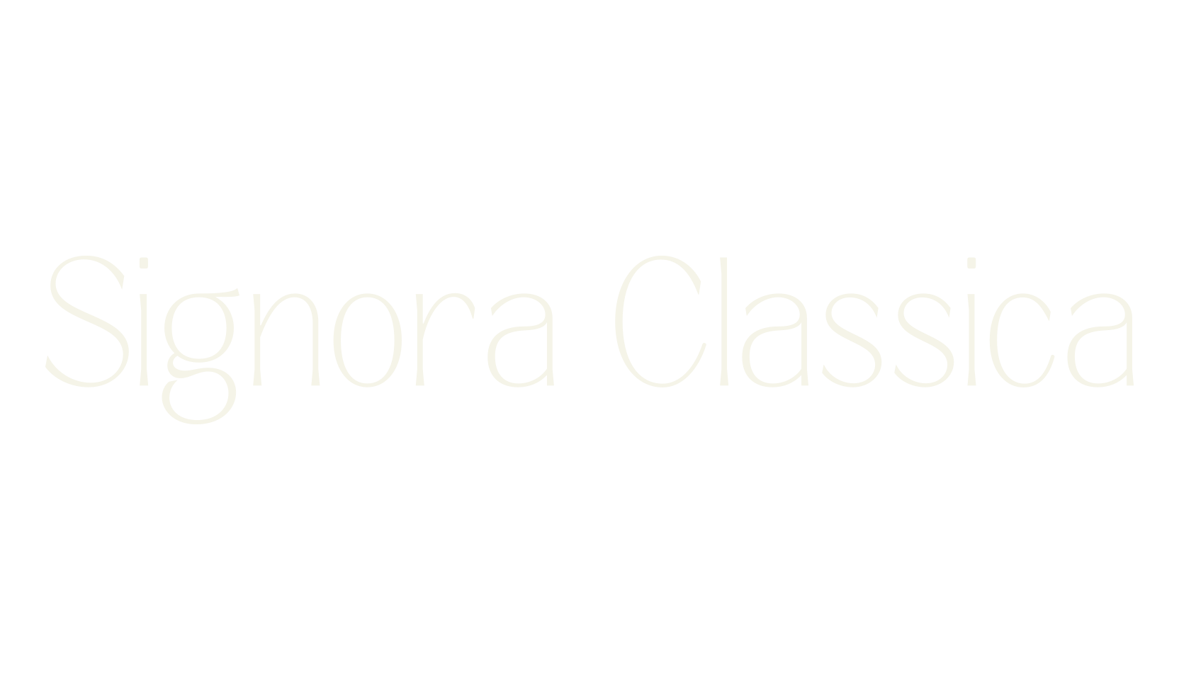 Signora Classica, thin font preview