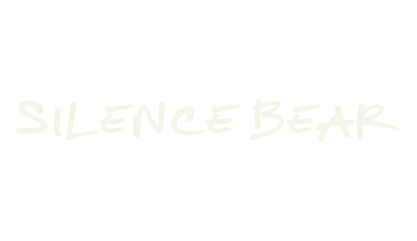 Silence Bear, handwriting font preview