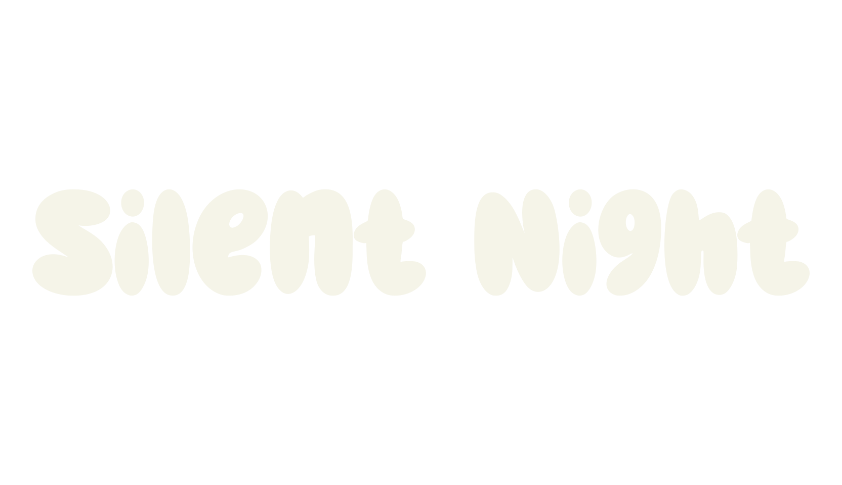 Silent Night, bubble font preview
