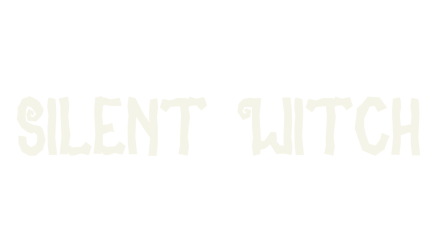 Silent Witch, halloween font preview