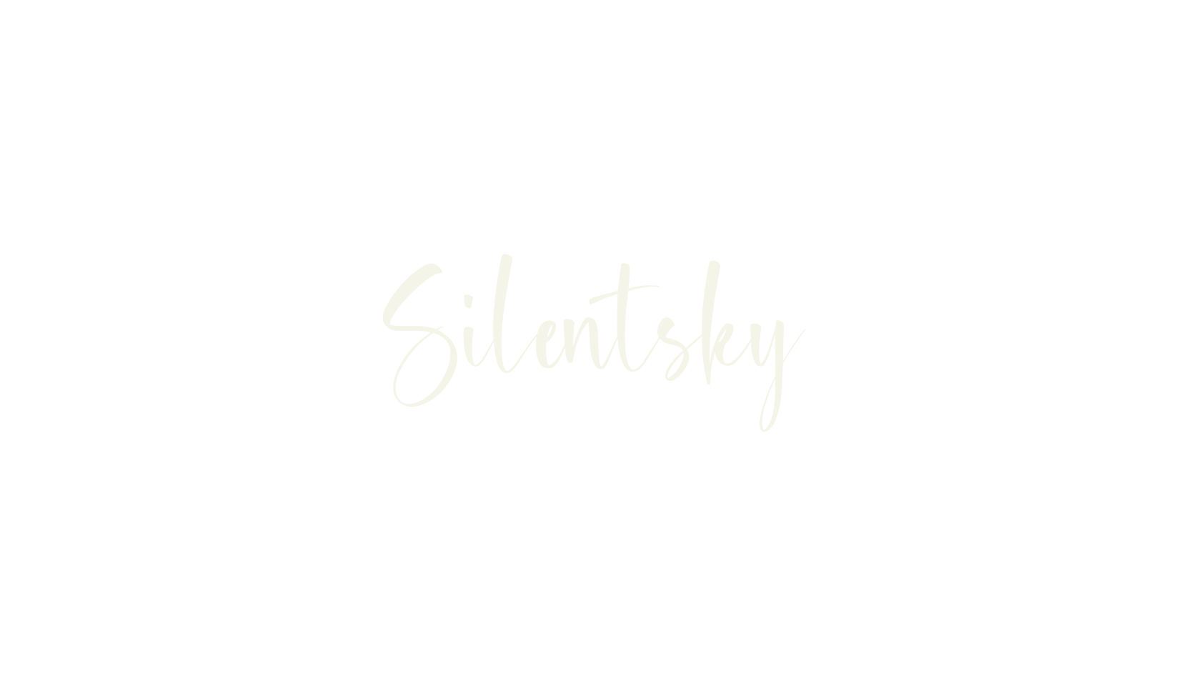 Silentsky, cursive font preview