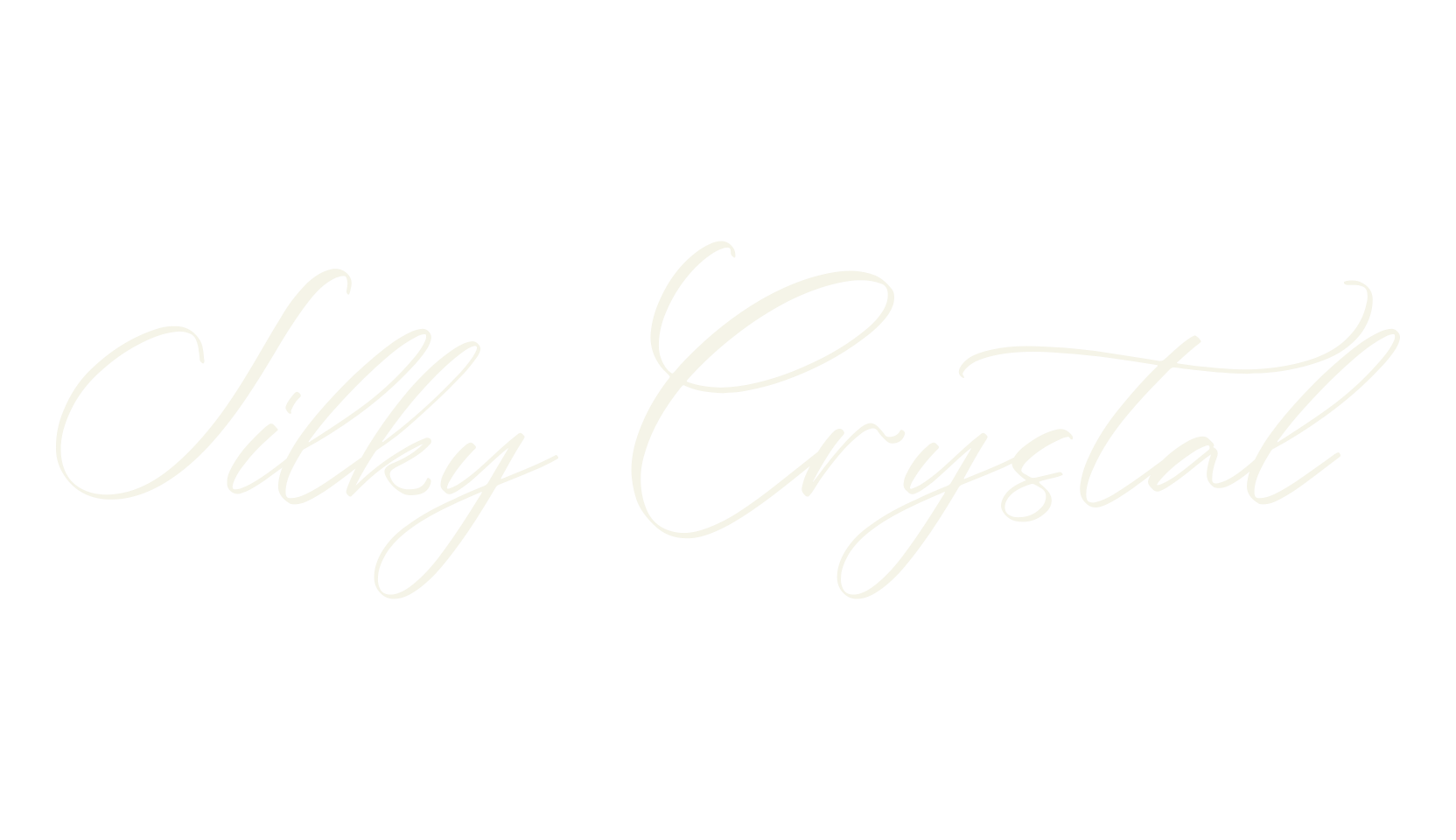 Silky Crystal, script font preview