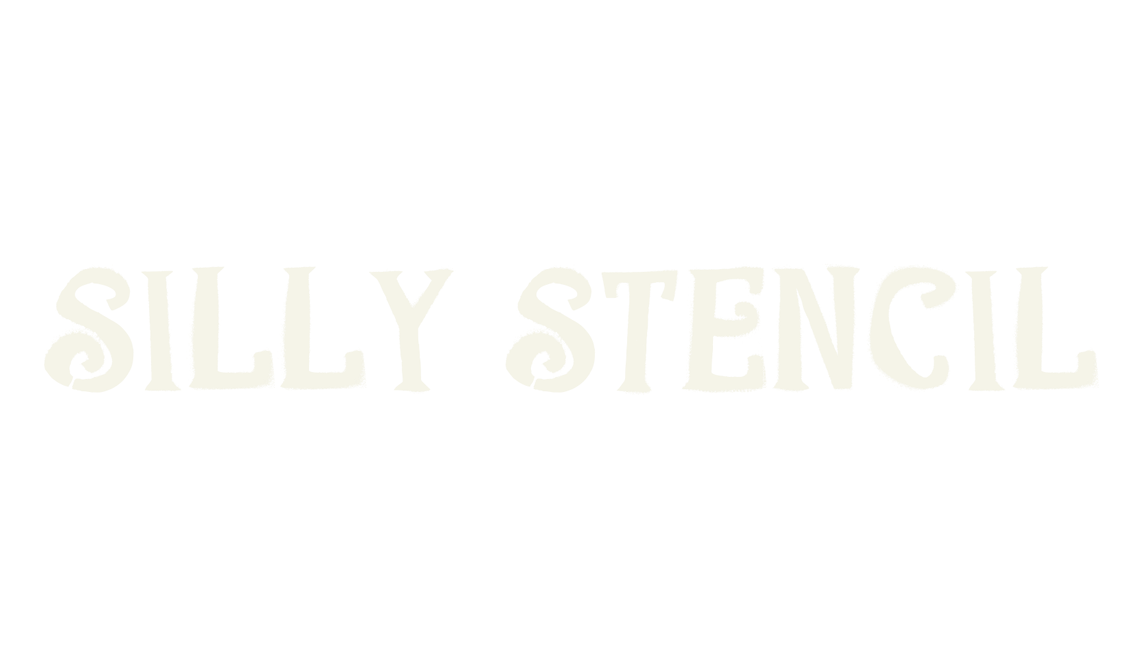 Silly Stencil, stencil font preview