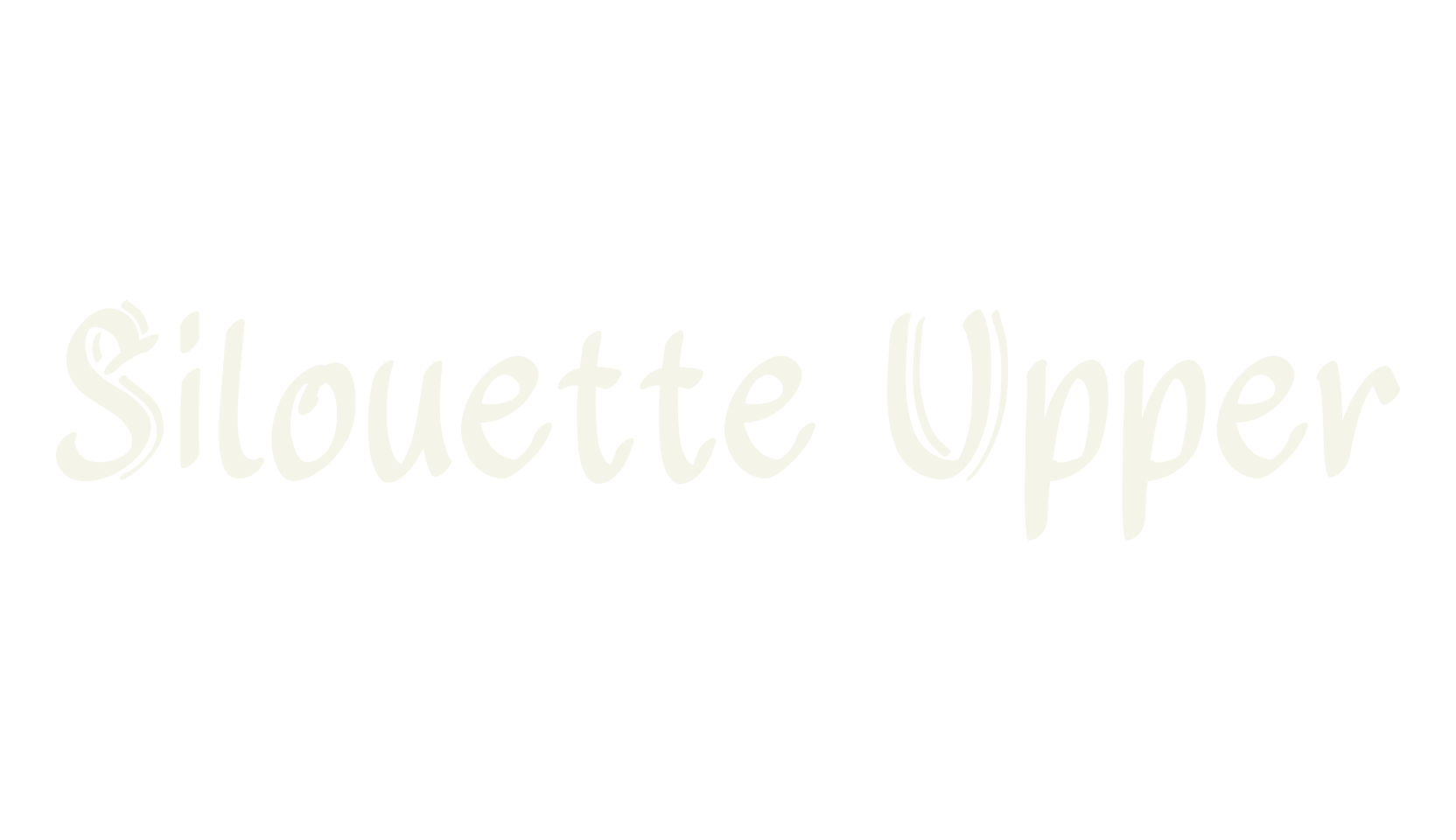 Silouette Upper, movies font preview