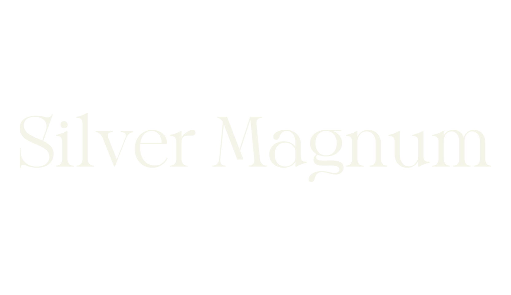 Silver Magnum, vintage font preview