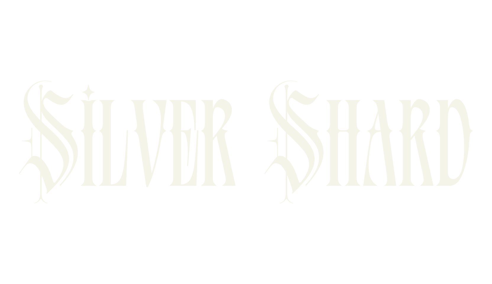 Silver Shard, fantasy font preview