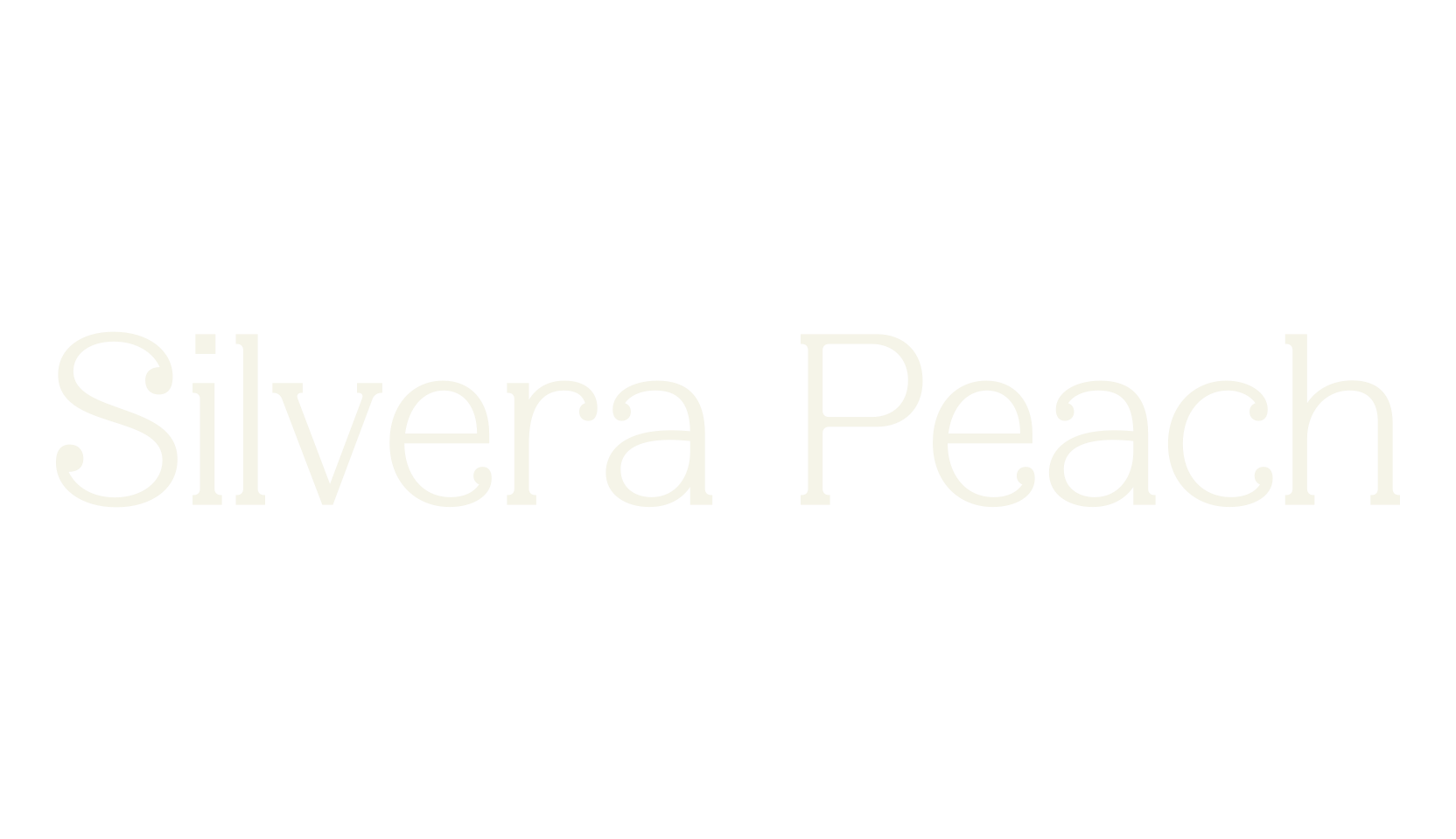 Silvera Peach, serif font preview