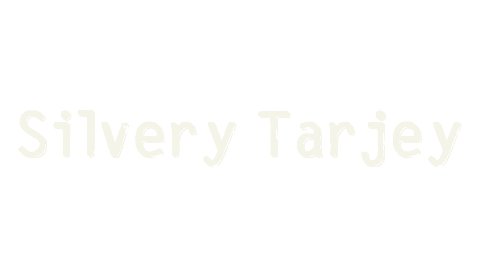 Silvery Tarjey, typewriter font preview