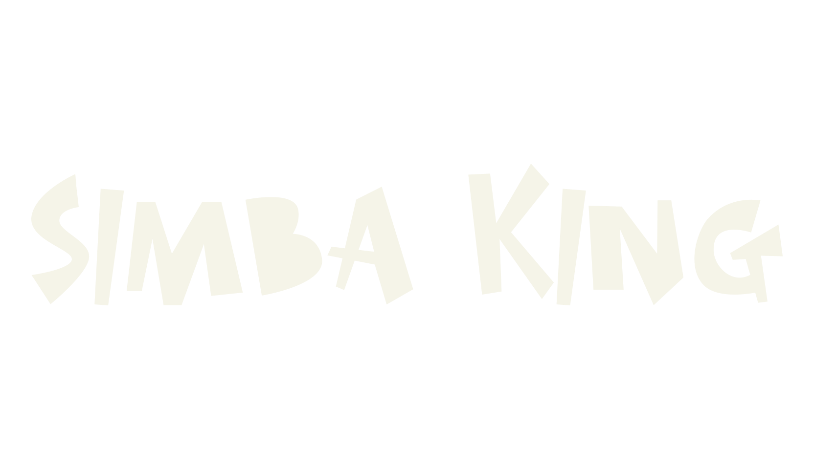 SIMBA KING, children font preview