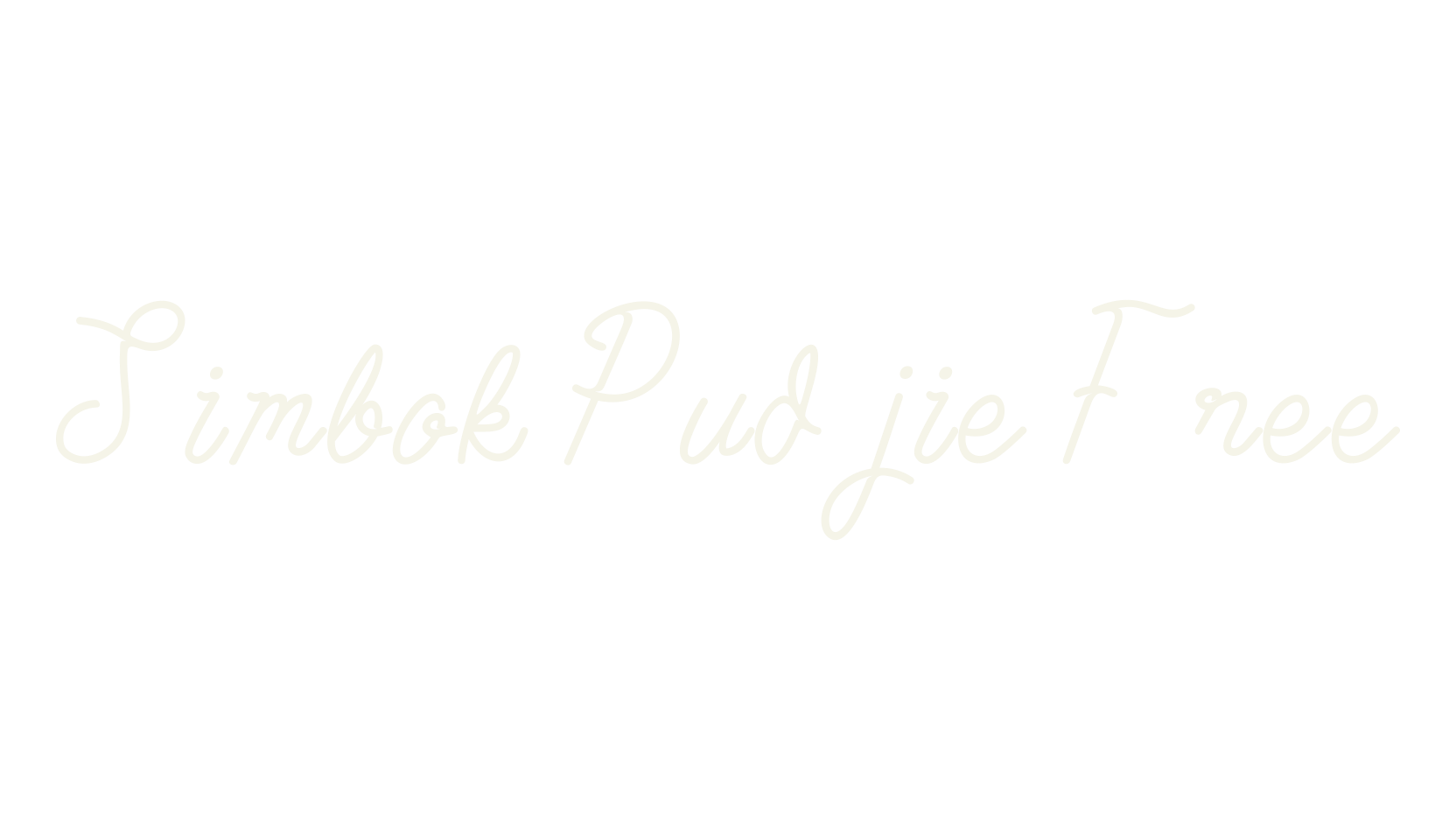 Simbok Pudjie Free, fashion sign font preview