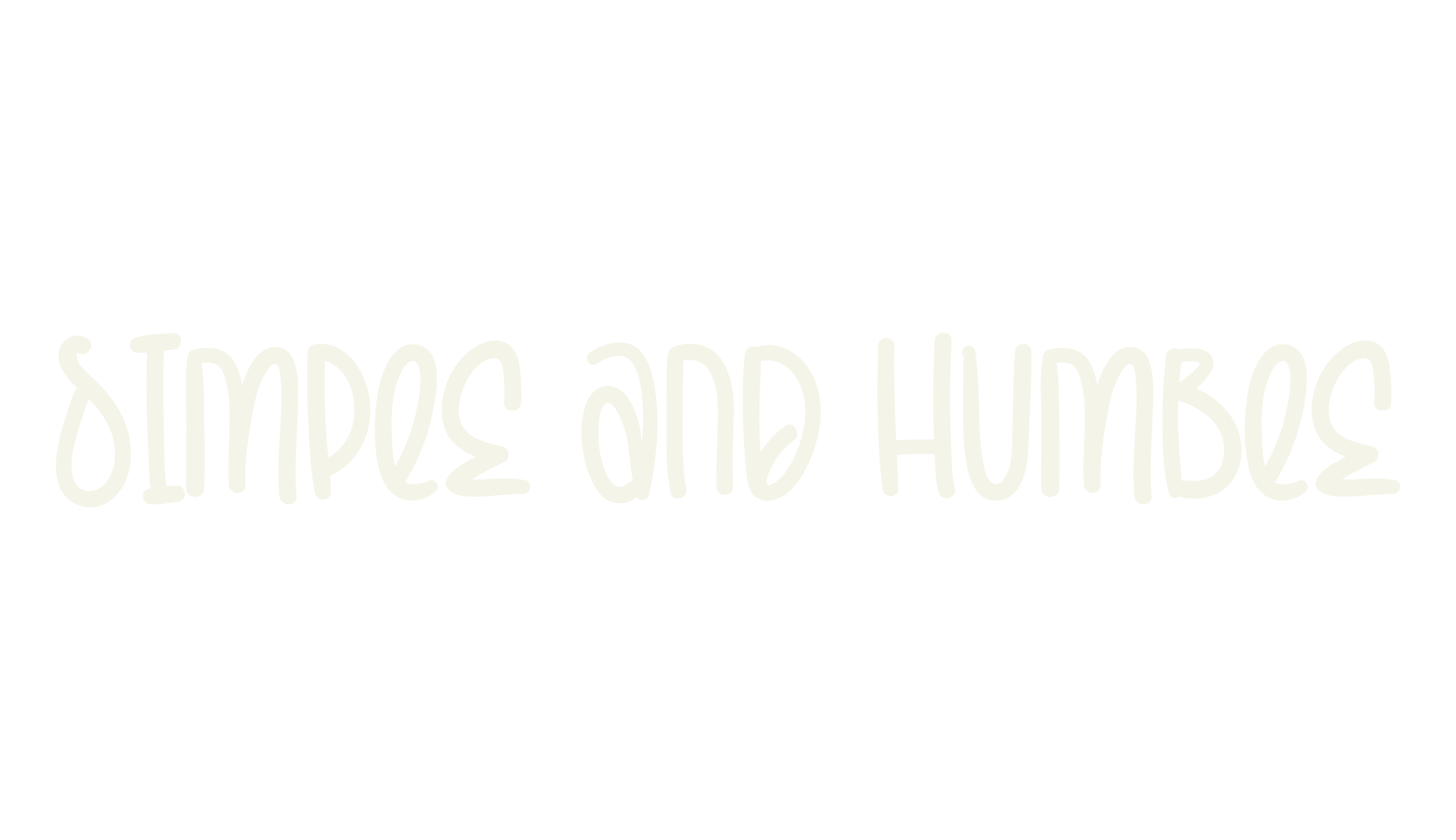 Simple And Humble, handwriting font preview