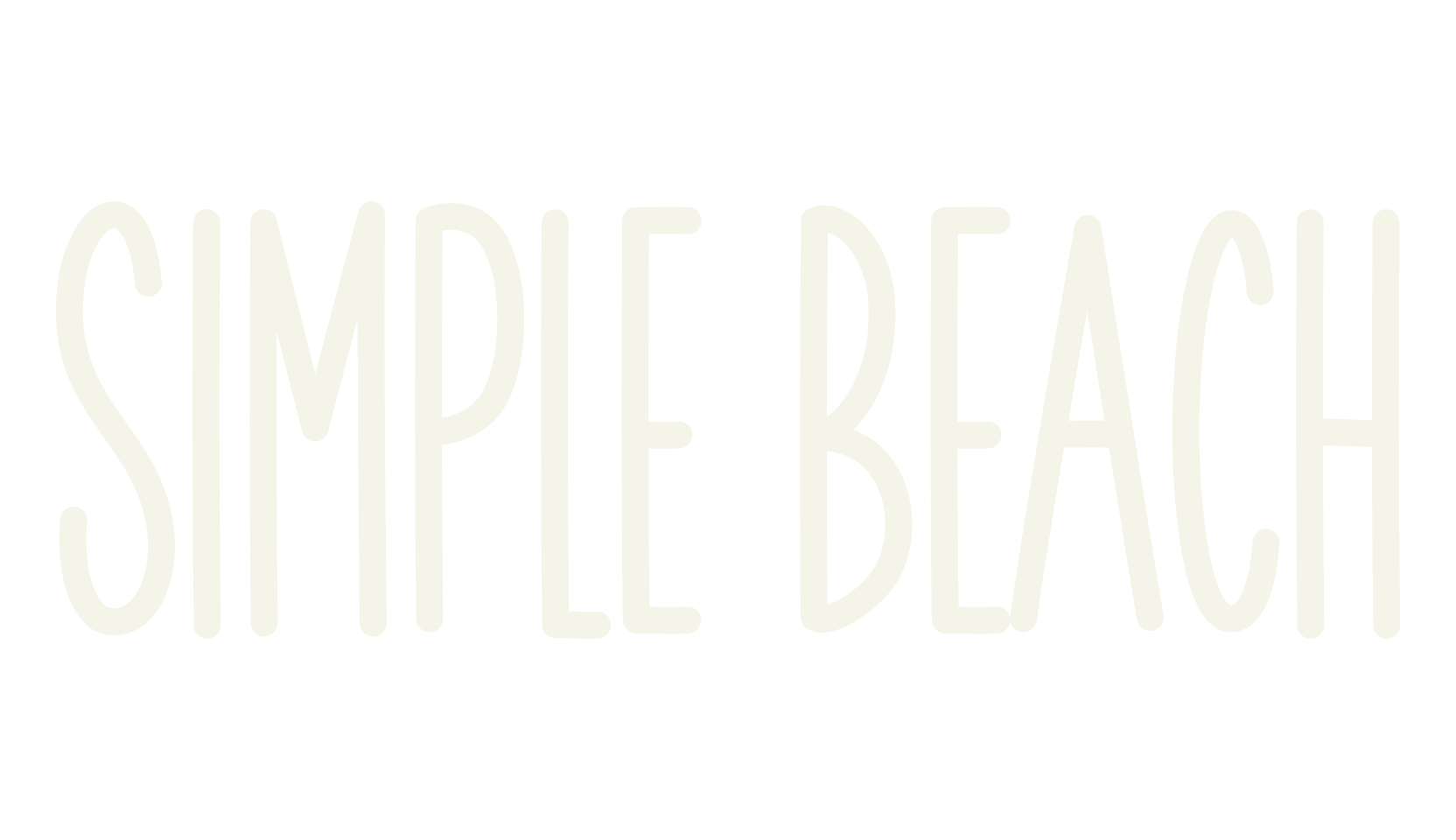 Simple Beach, handwritten font preview