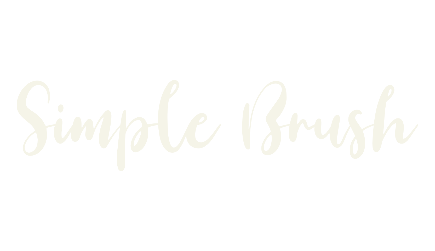 Simple Brush, brush font preview