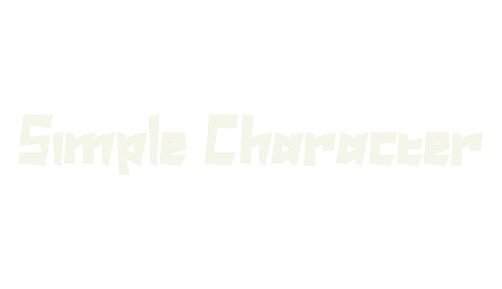 Simple Character, square font preview