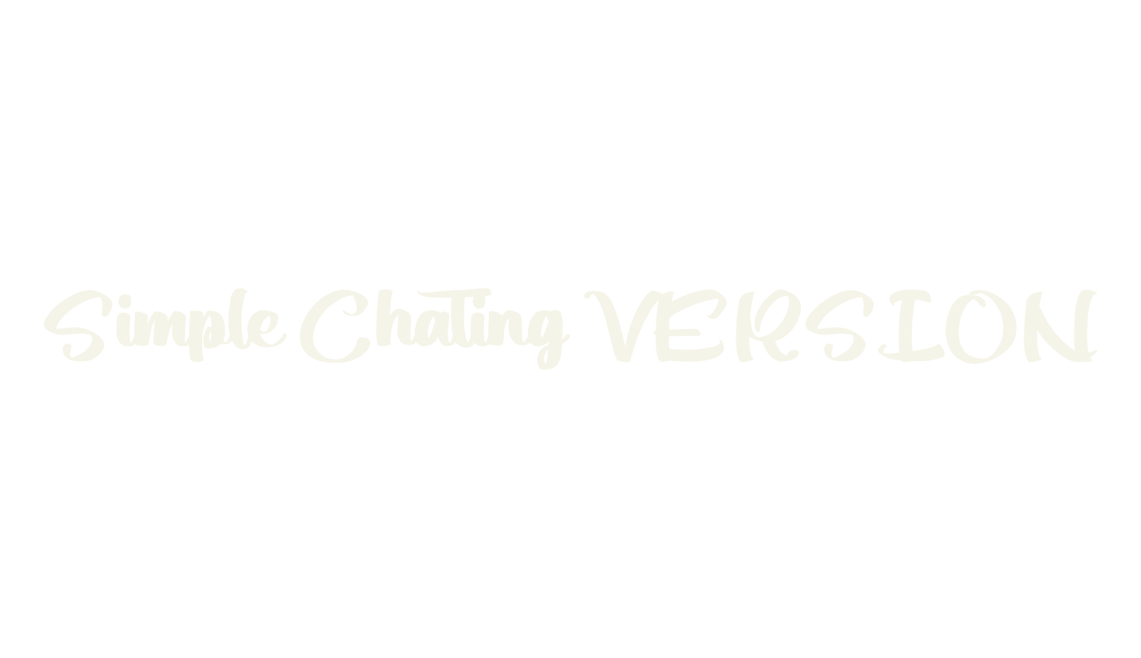 Simple Chating VERSION, script font preview
